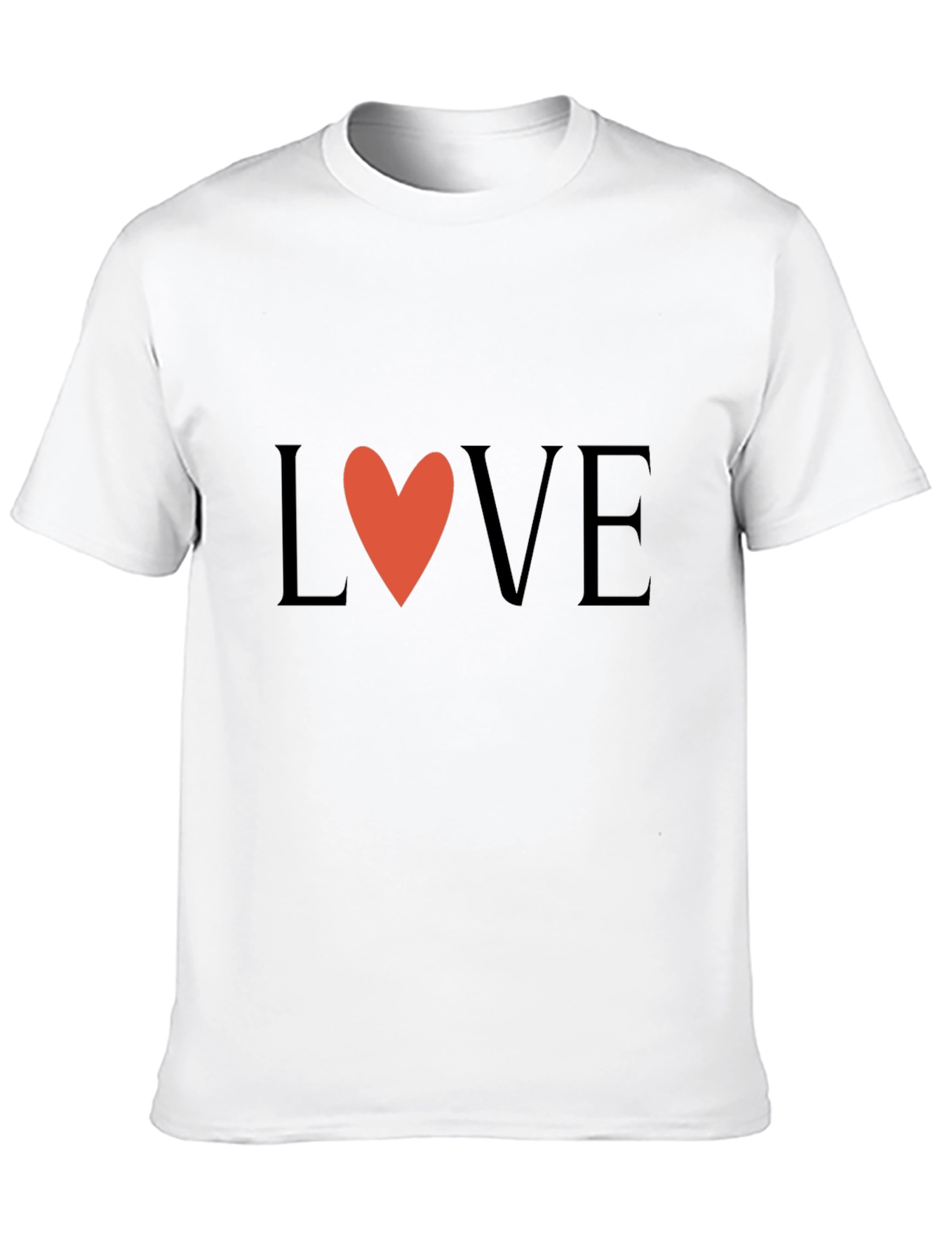 Love Heart Graphic Black T-Shirt