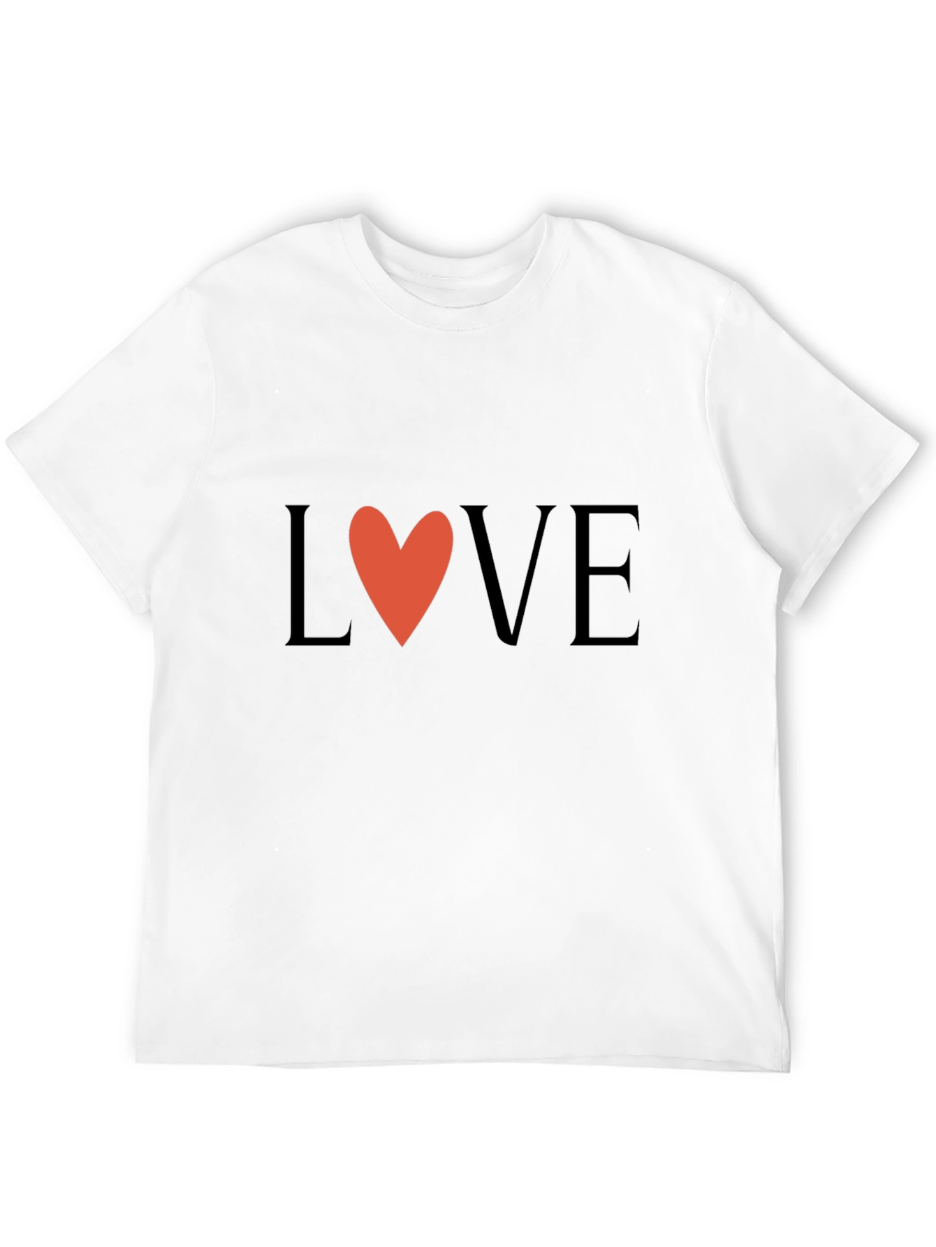 Love Heart Graphic Black T-Shirt