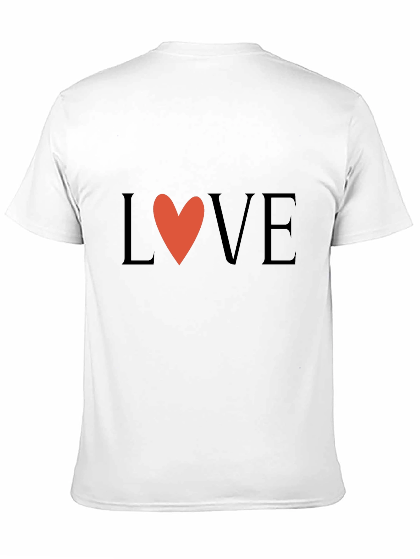 Love Heart Graphic Black T-Shirt