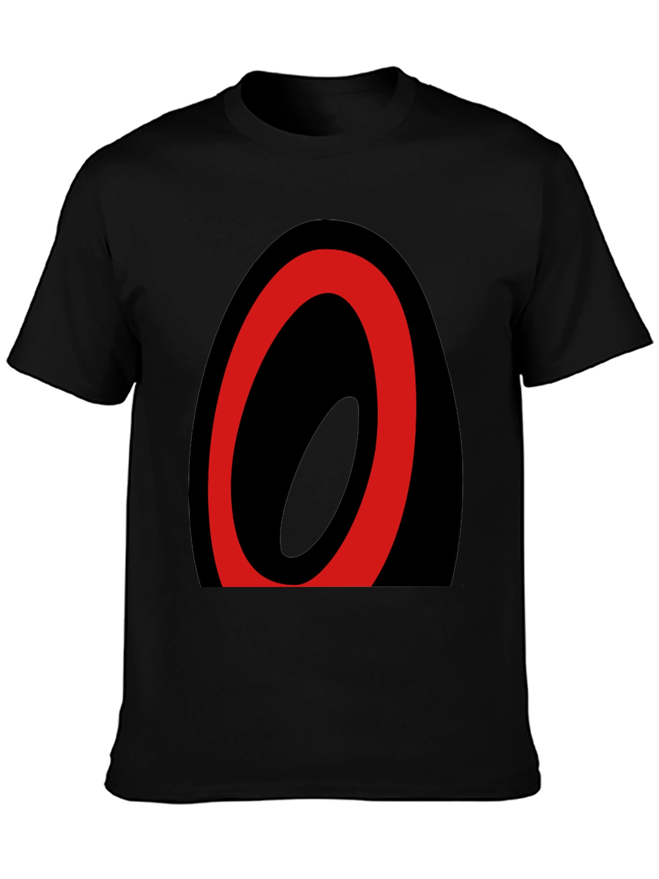 Abstract Oval Graphic Tee - Black