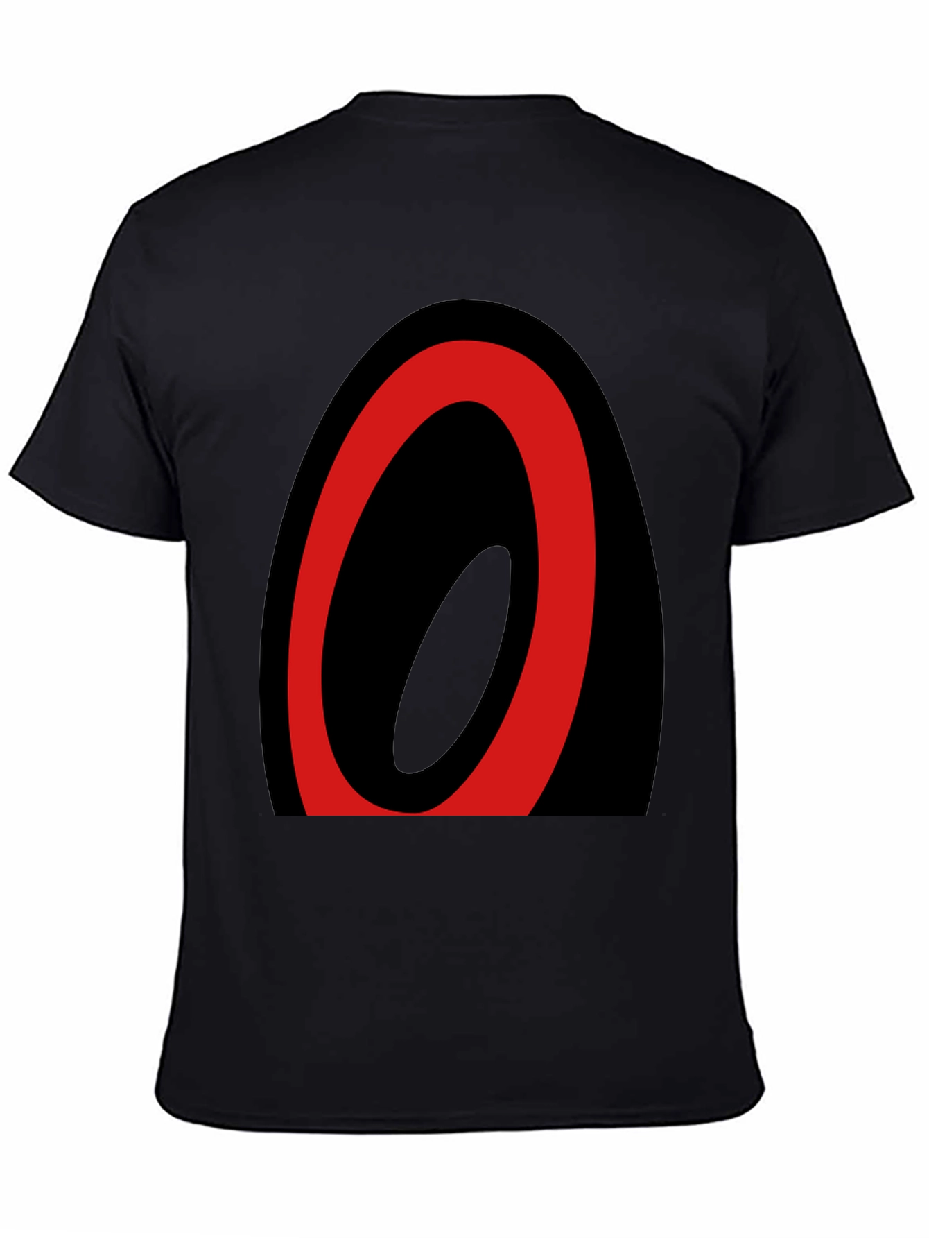 Abstract Oval Graphic Tee - Black