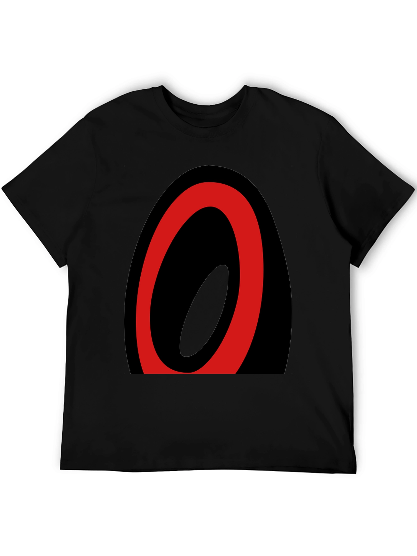 Abstract Oval Graphic Tee - Black