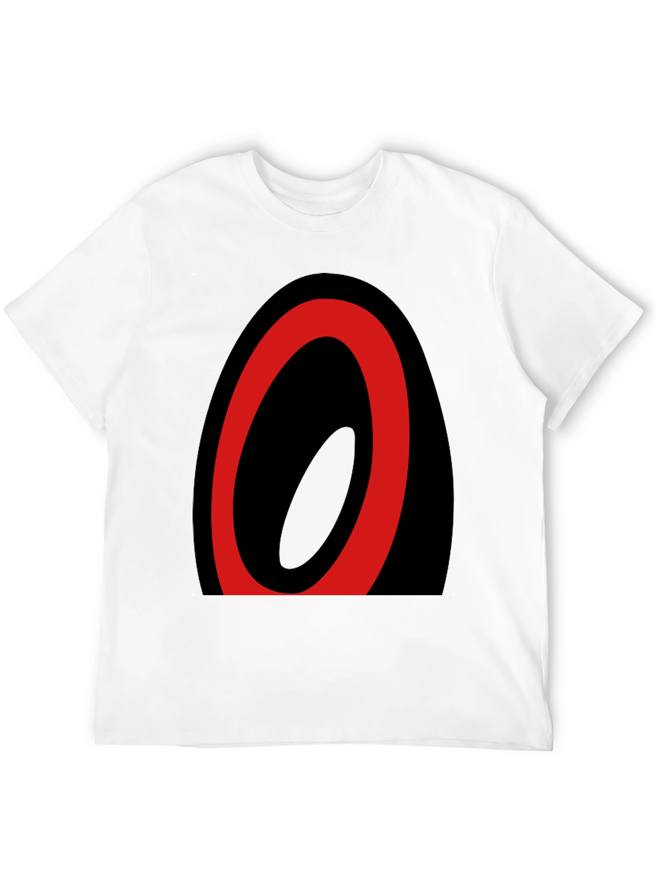 Abstract Oval Graphic Tee - Black
