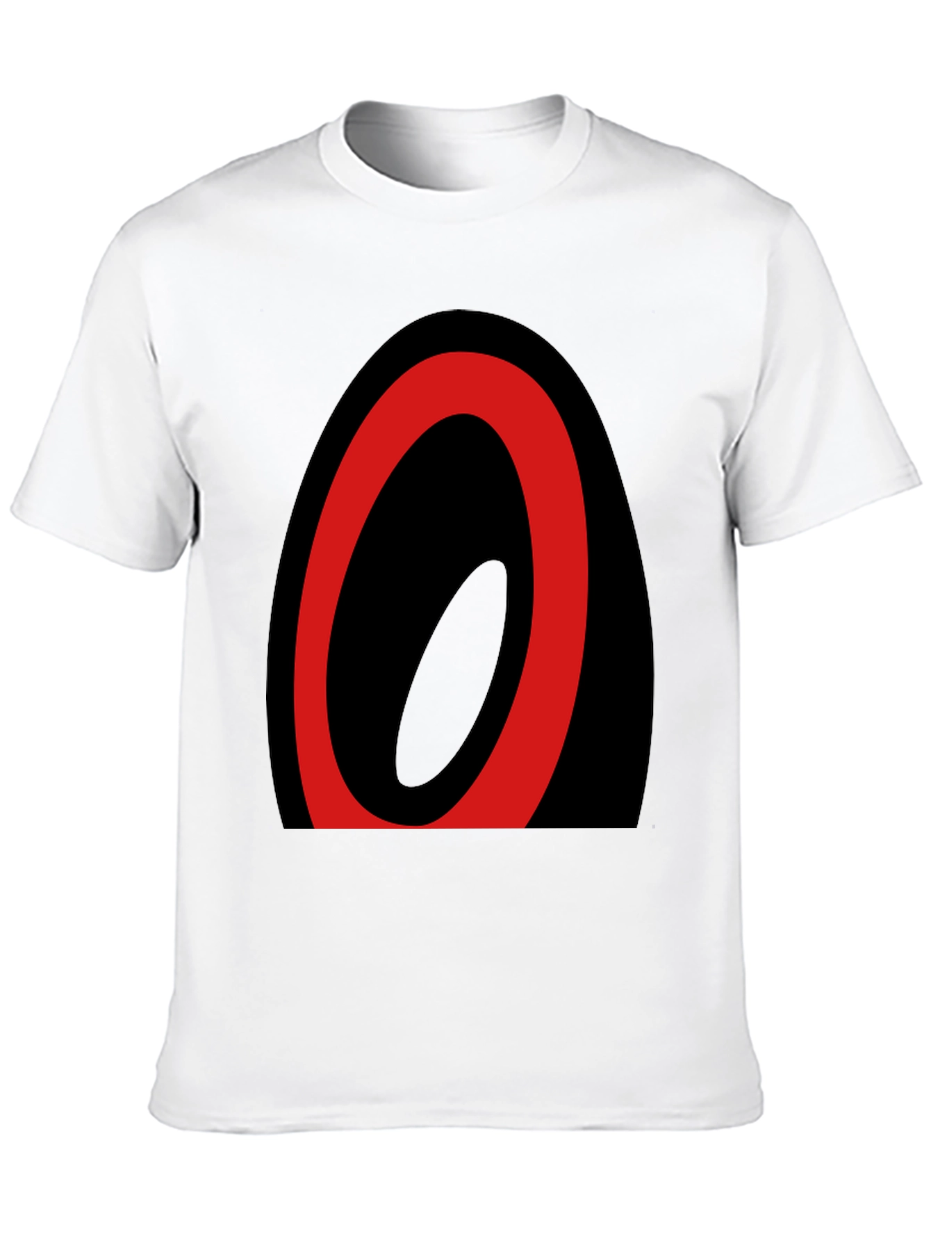 Abstract Oval Graphic Tee - Black