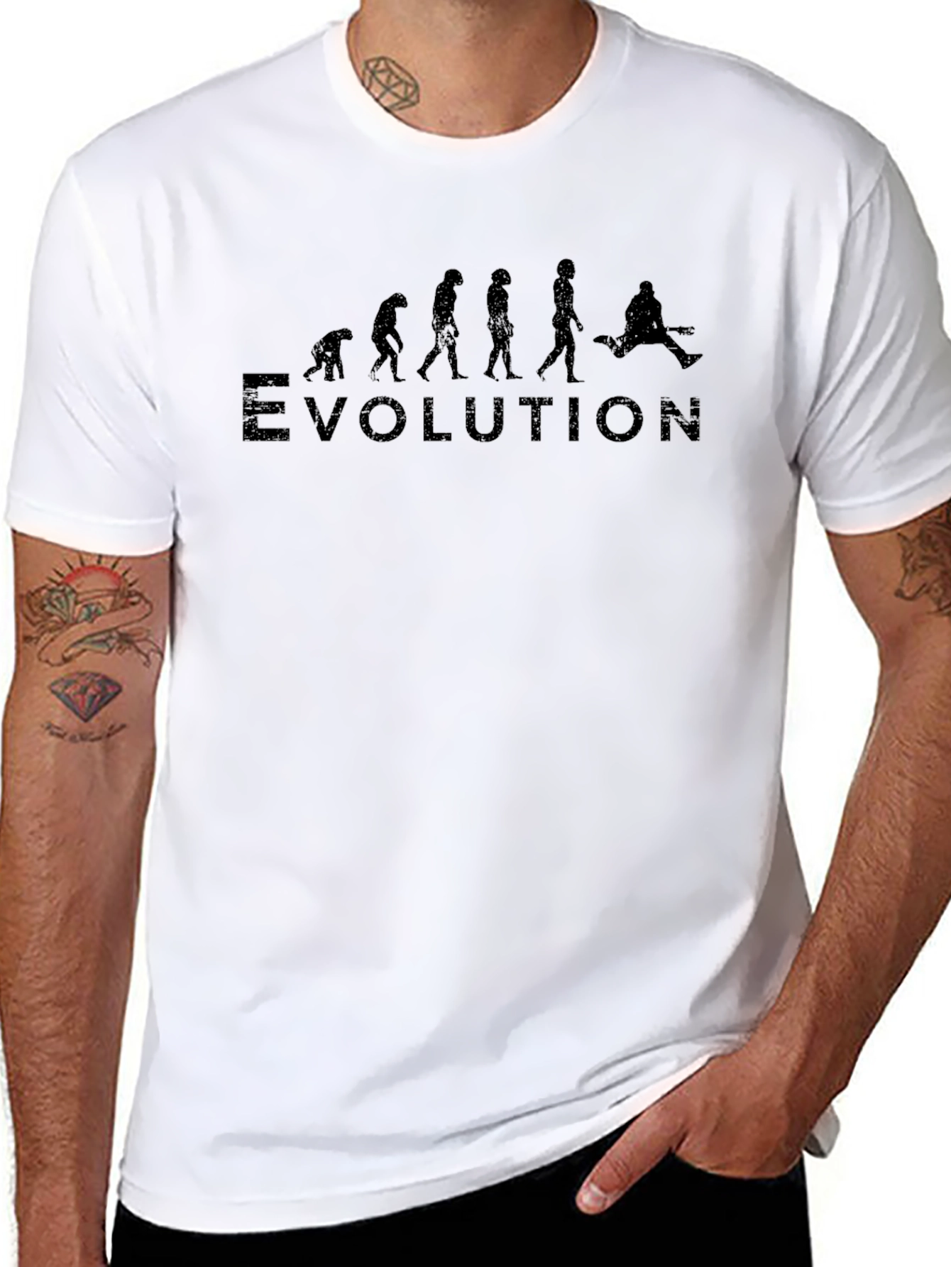 Evolution of Guitar Player T-Shirt - Black