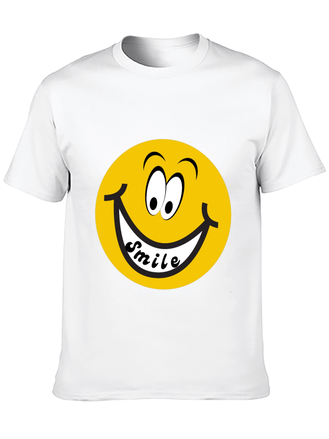 Smiley Face Graphic Black T-Shirt