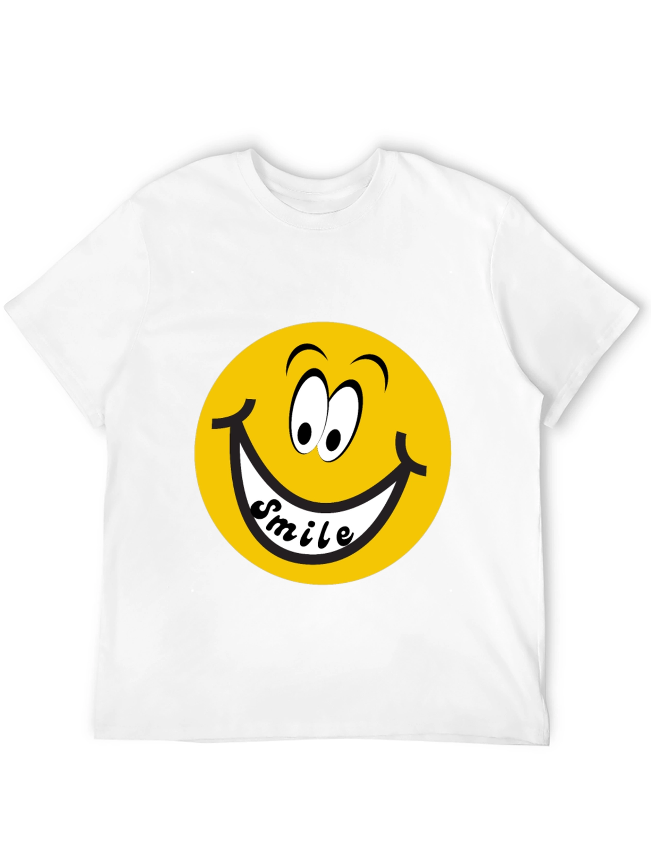 Smiley Face Graphic Black T-Shirt