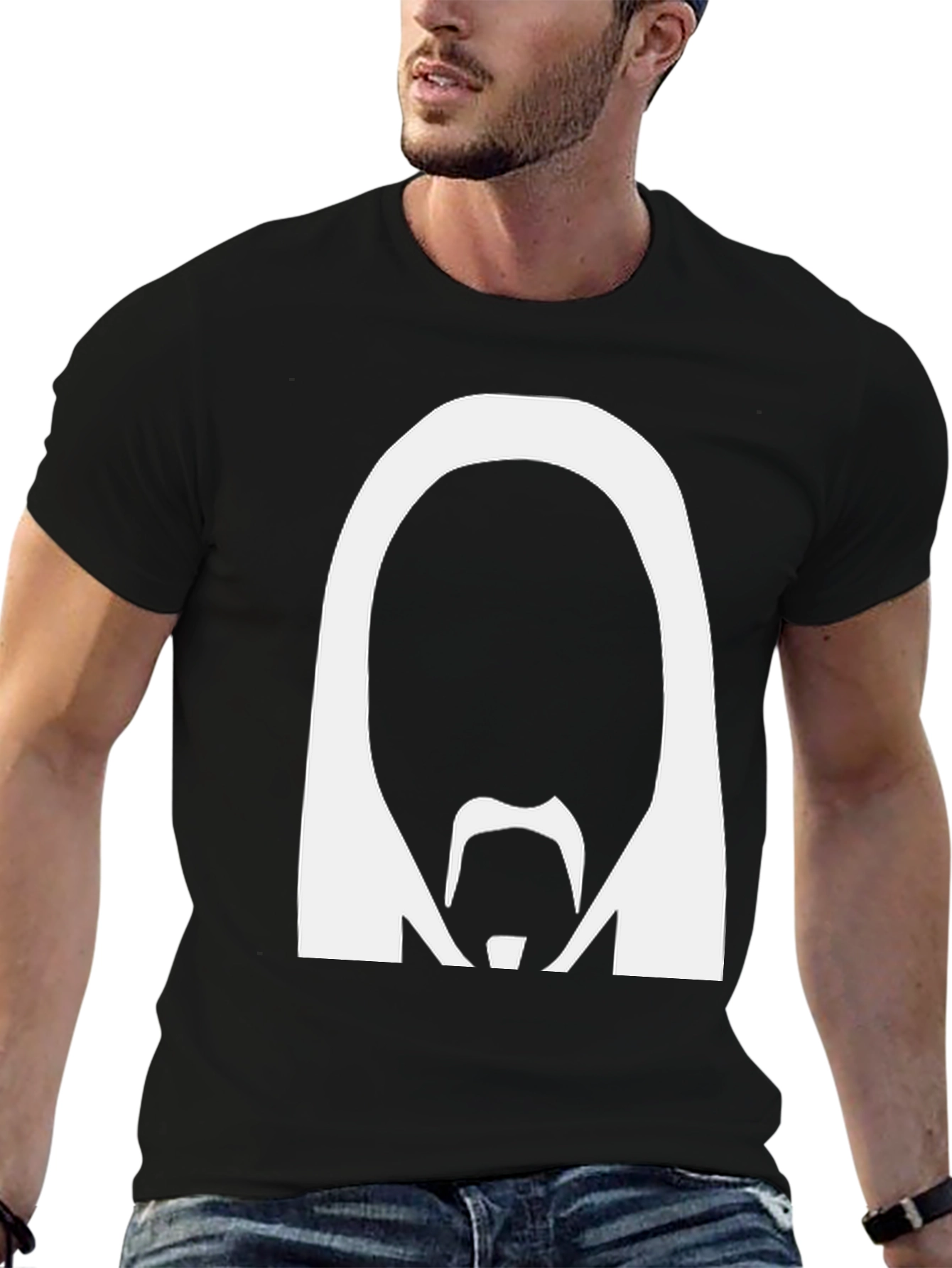 Retro Silhouette Graphic T-Shirt - Classic Black Tee