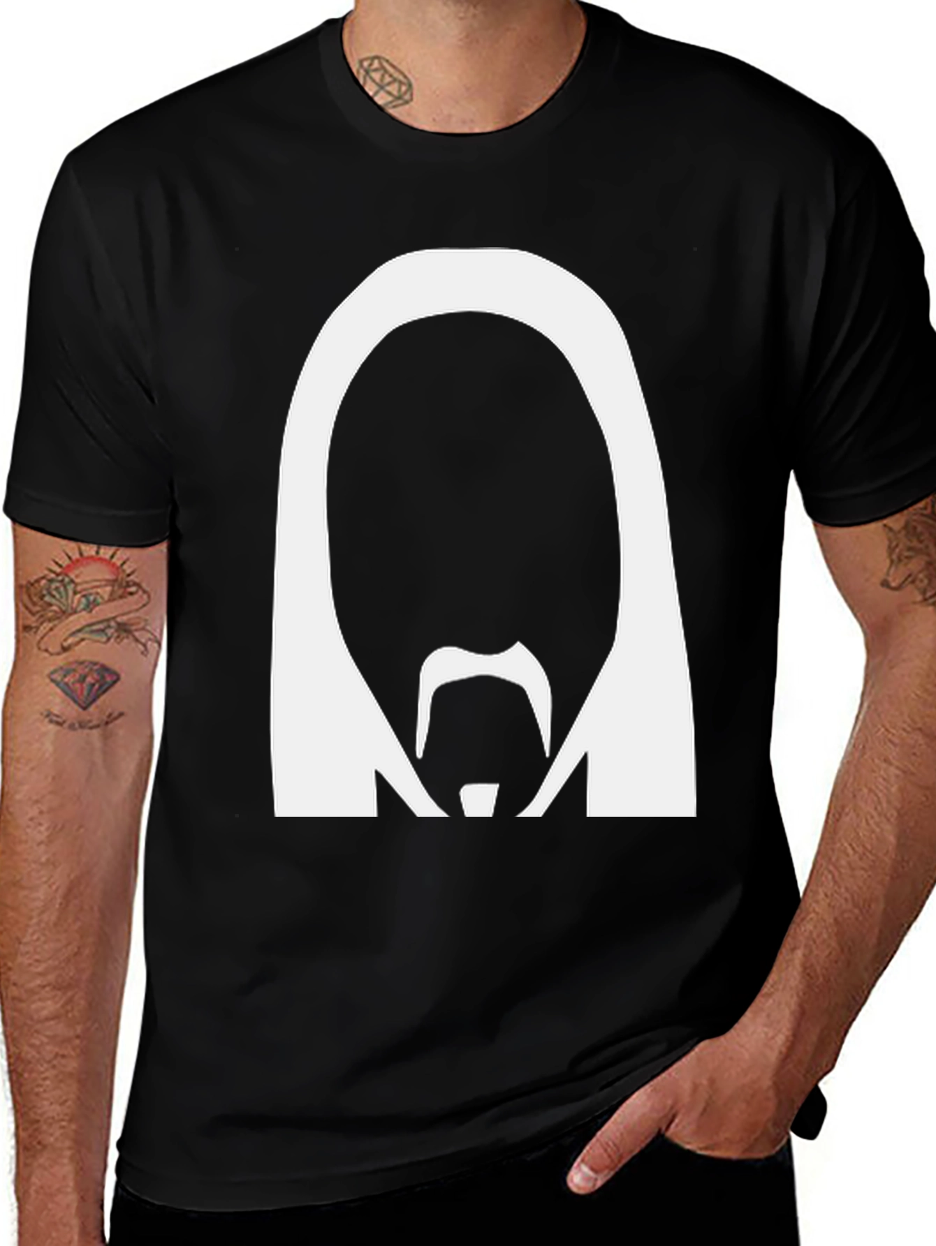 Retro Silhouette Graphic T-Shirt - Classic Black Tee