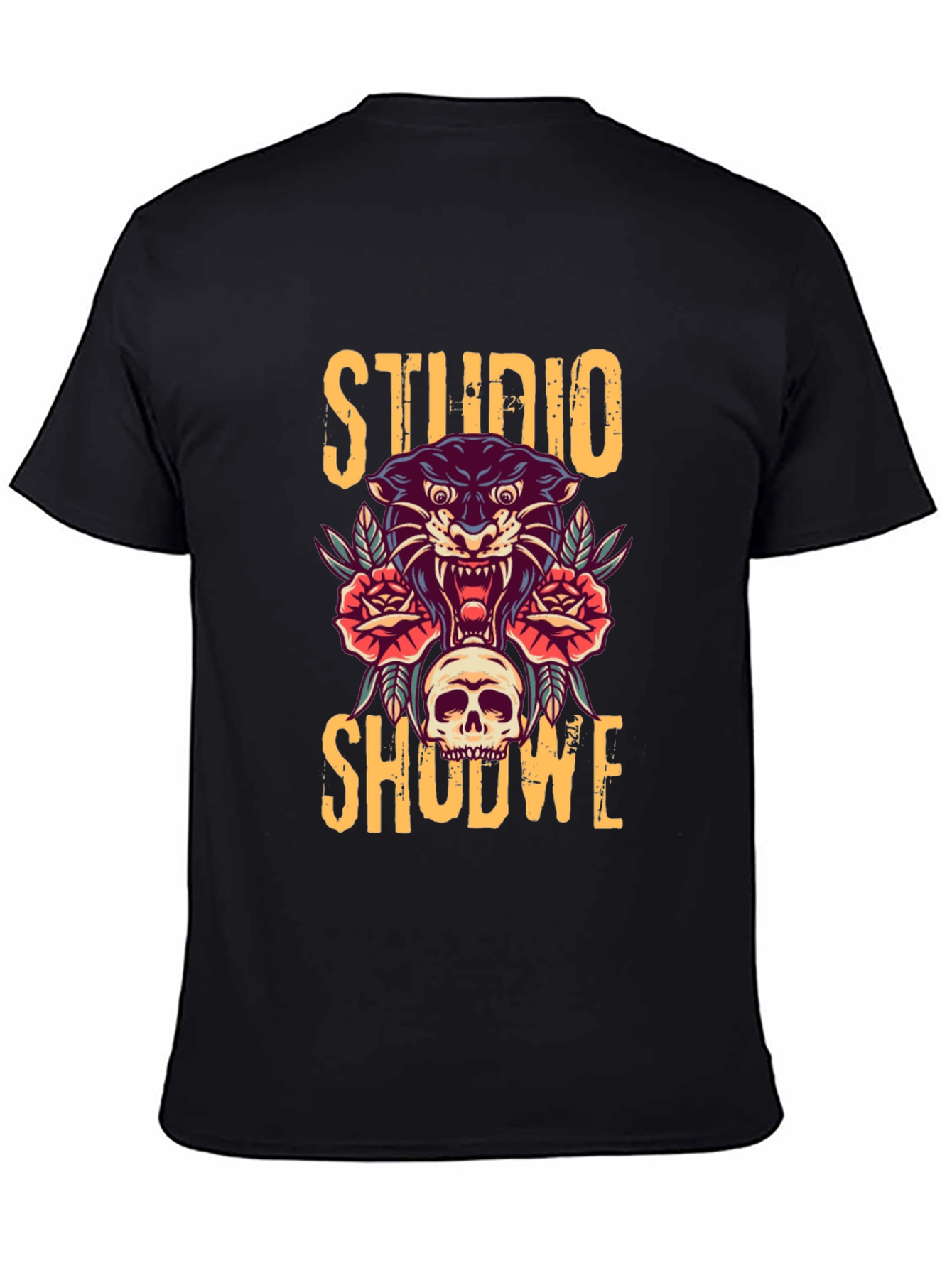 Studio Shodwe Graphic Tee - Skull & Panther Design