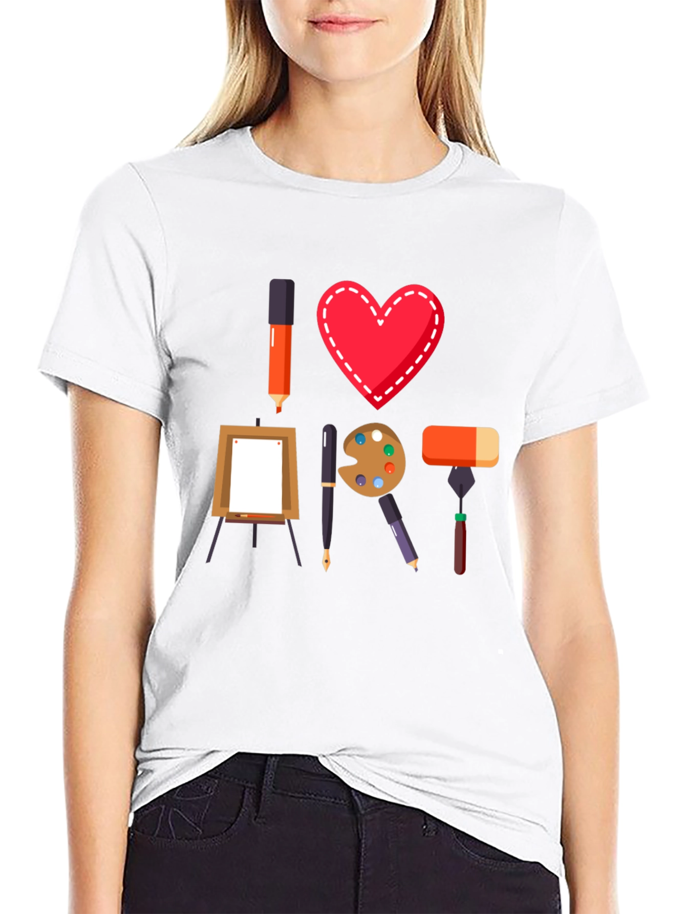 I Heart Art T-Shirt - Artist Lover Tee