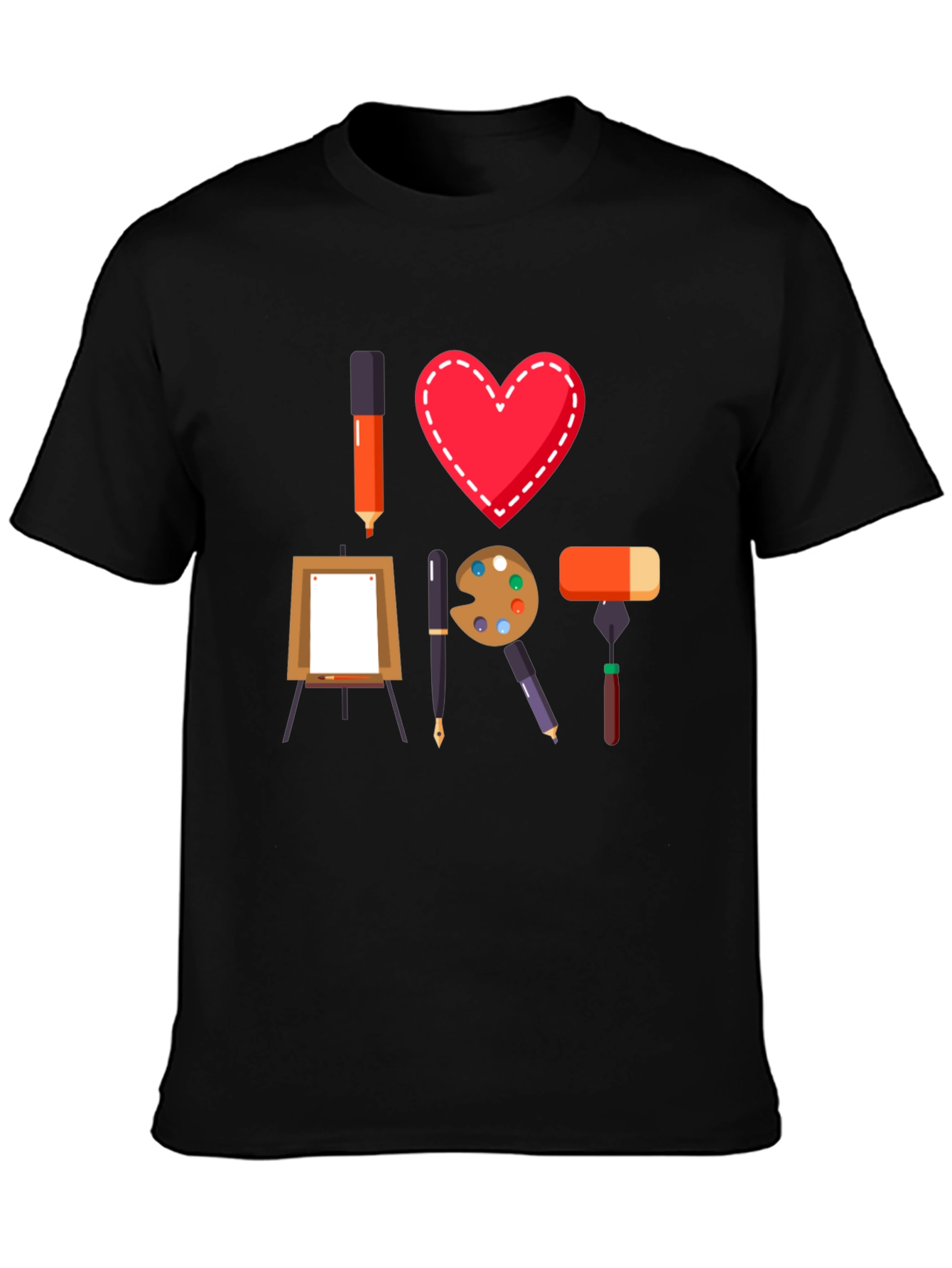 I Heart Art T-Shirt - Artist Lover Tee