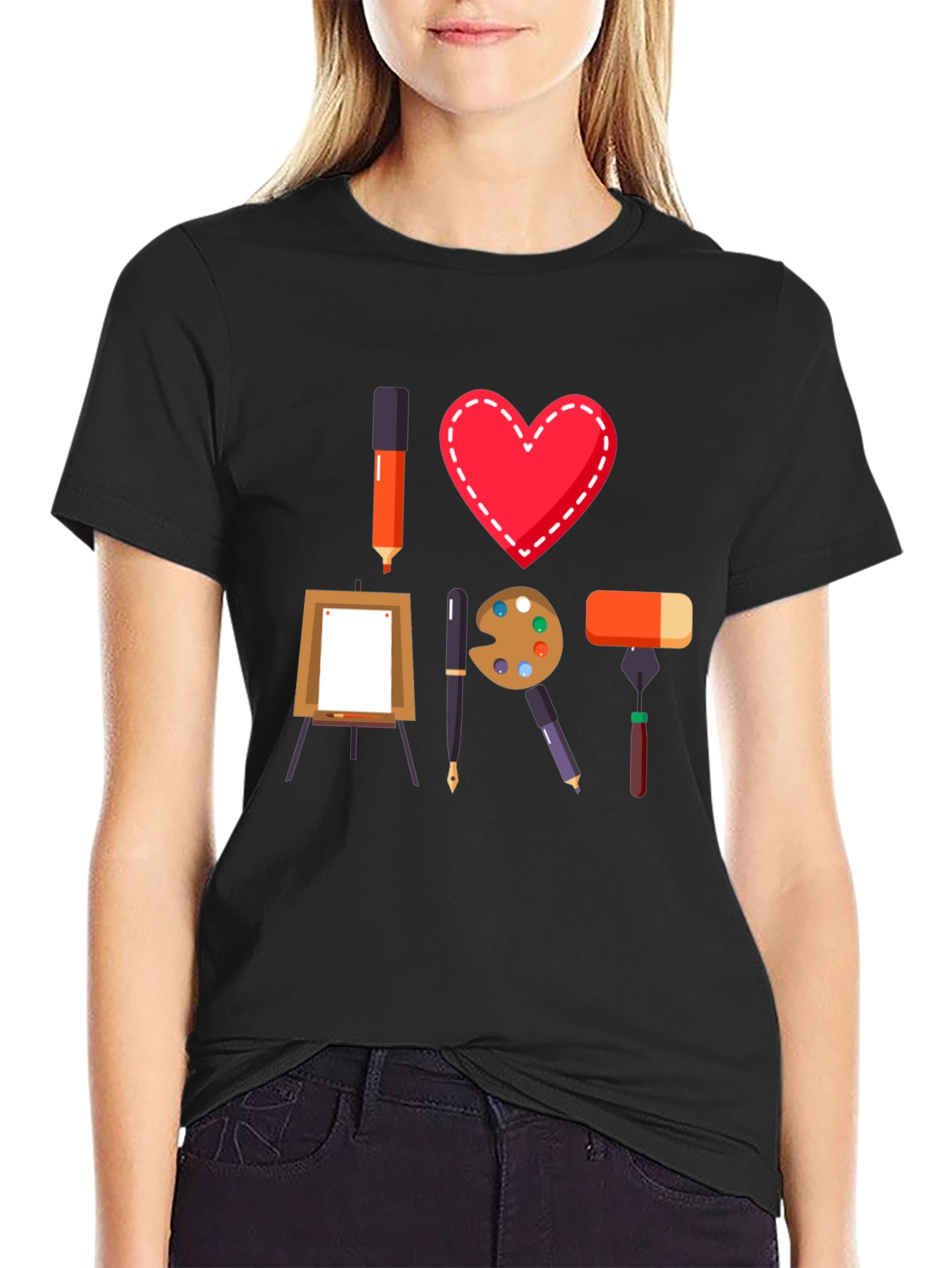 I Heart Art T-Shirt - Artist Lover Tee