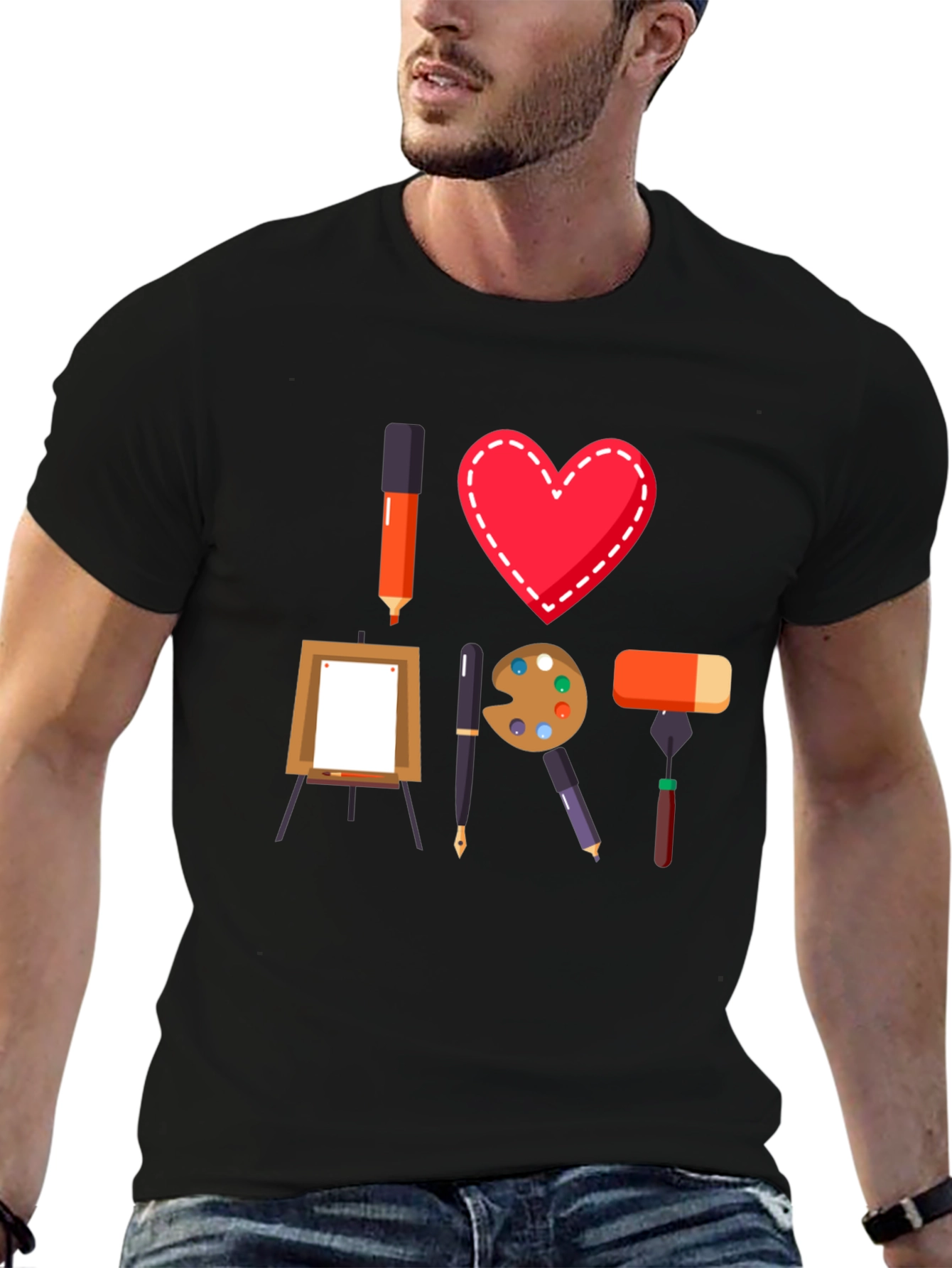 I Heart Art T-Shirt - Artist Lover Tee