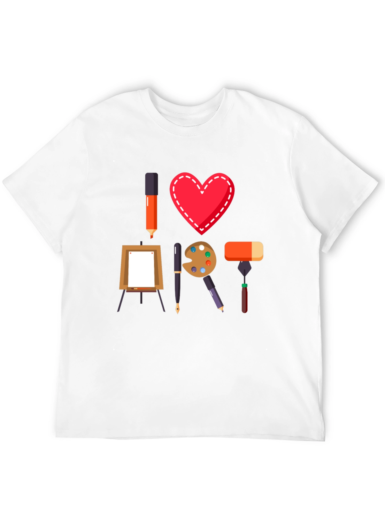 I Heart Art T-Shirt - Artist Lover Tee