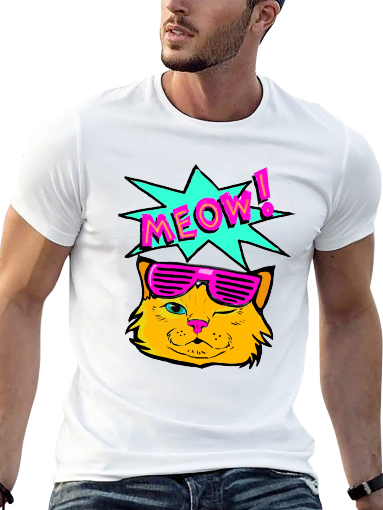 Retro Meow Cat T-Shirt