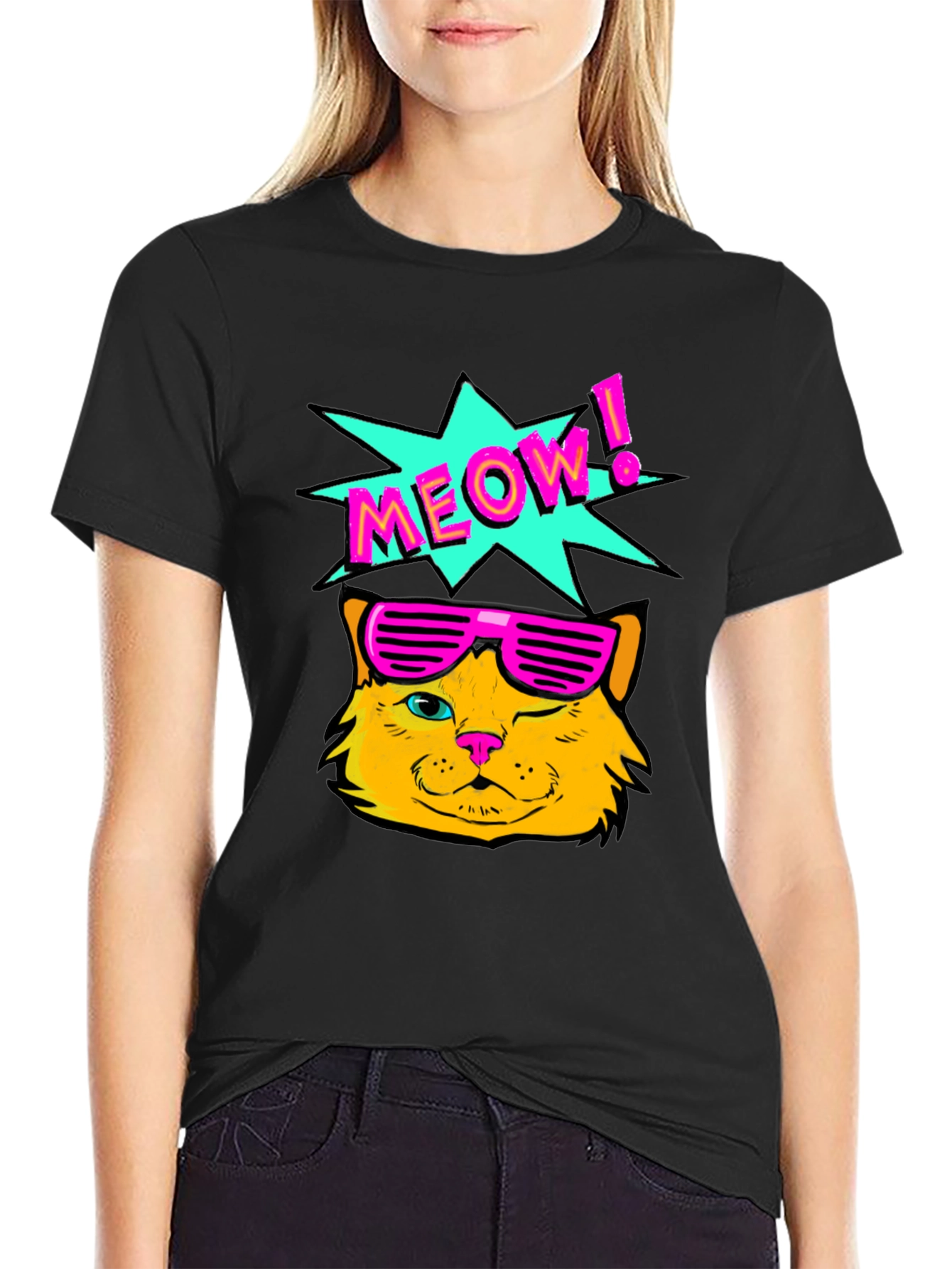 Retro Meow Cat T-Shirt