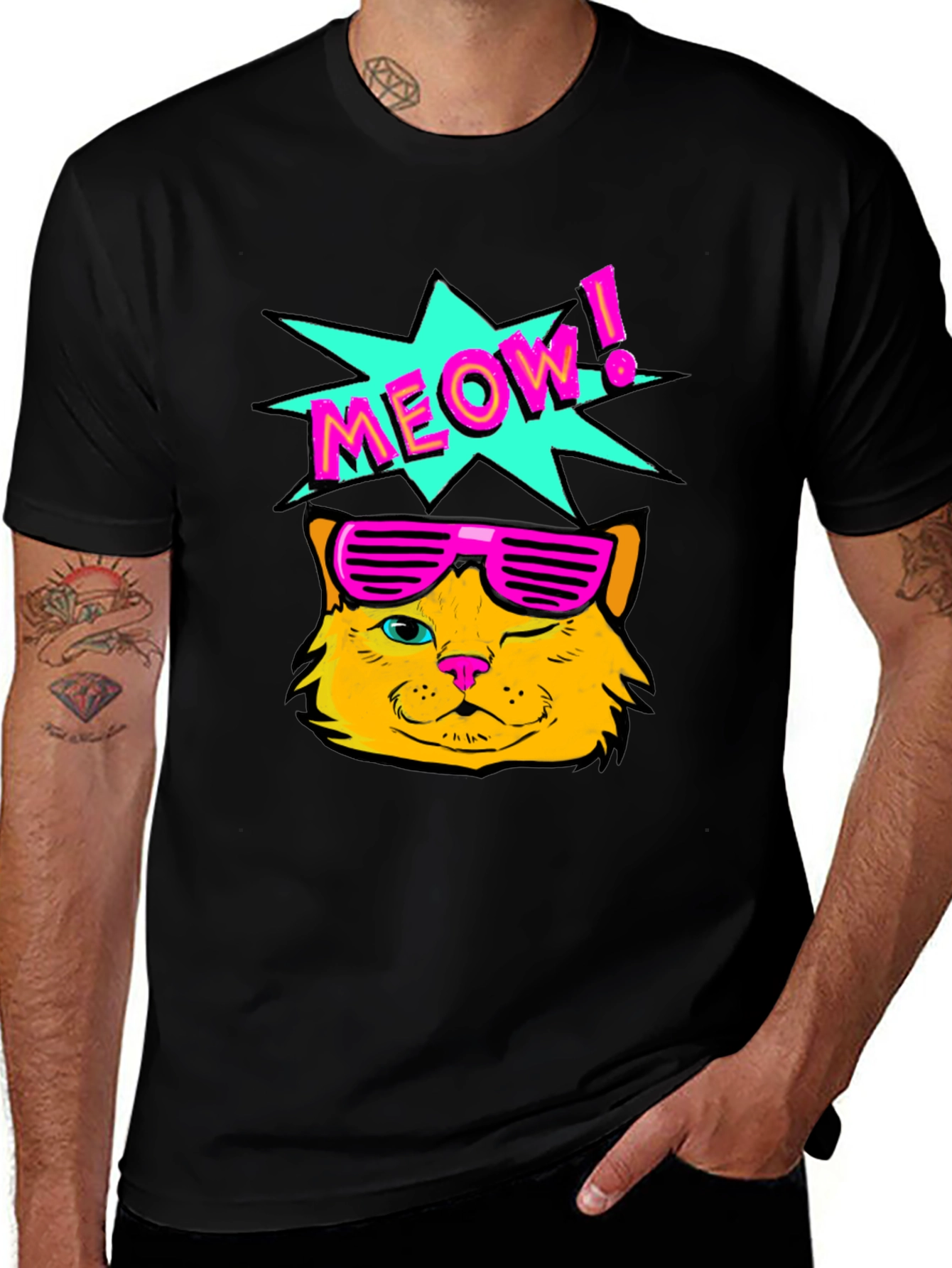 Retro Meow Cat T-Shirt