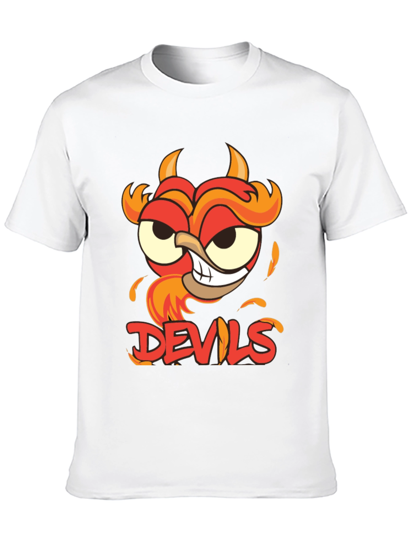 Devils Cartoon Graphic Black T-Shirt