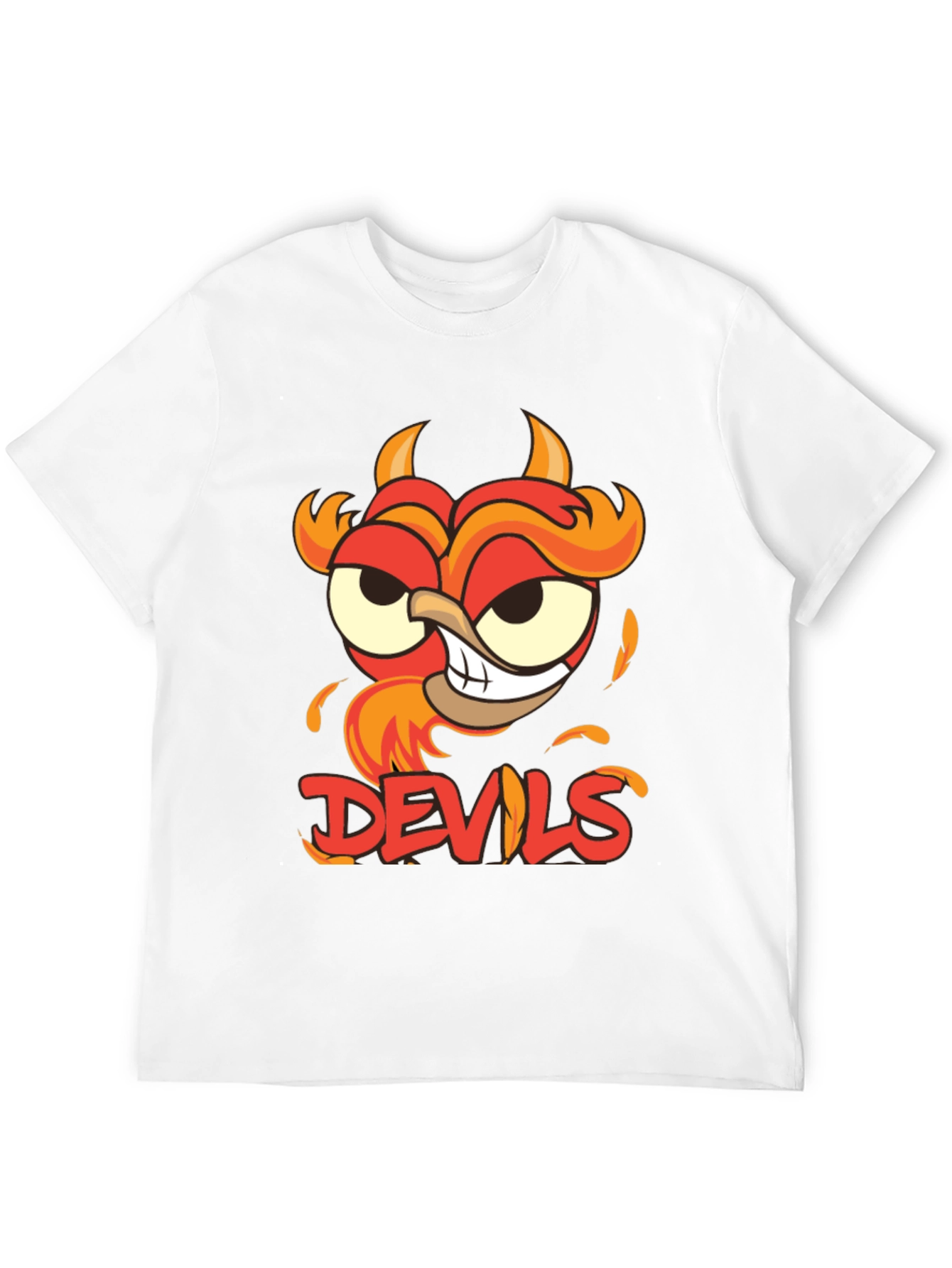 Devils Cartoon Graphic Black T-Shirt