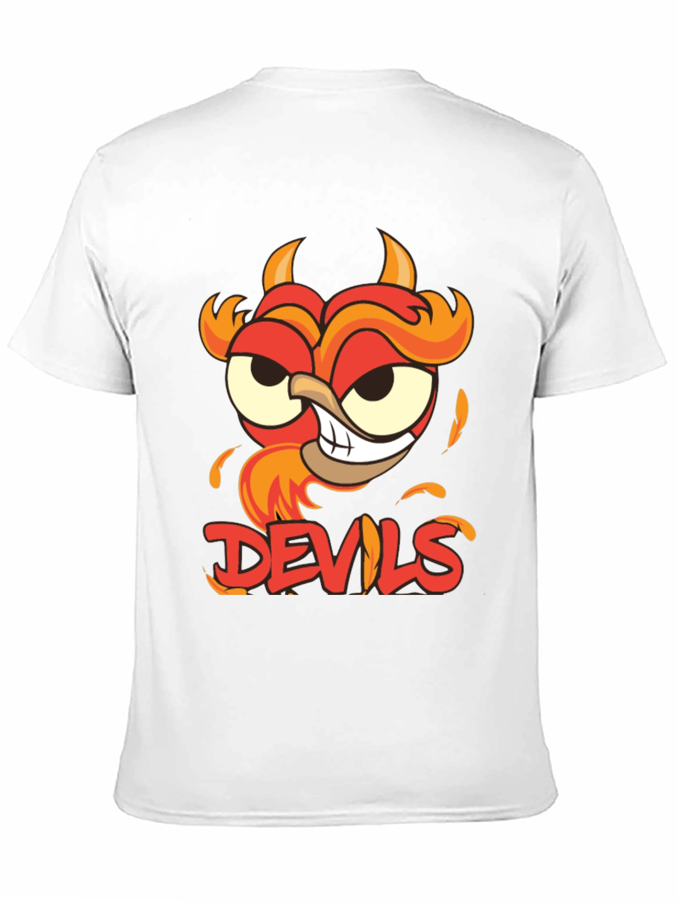 Devils Cartoon Graphic Black T-Shirt