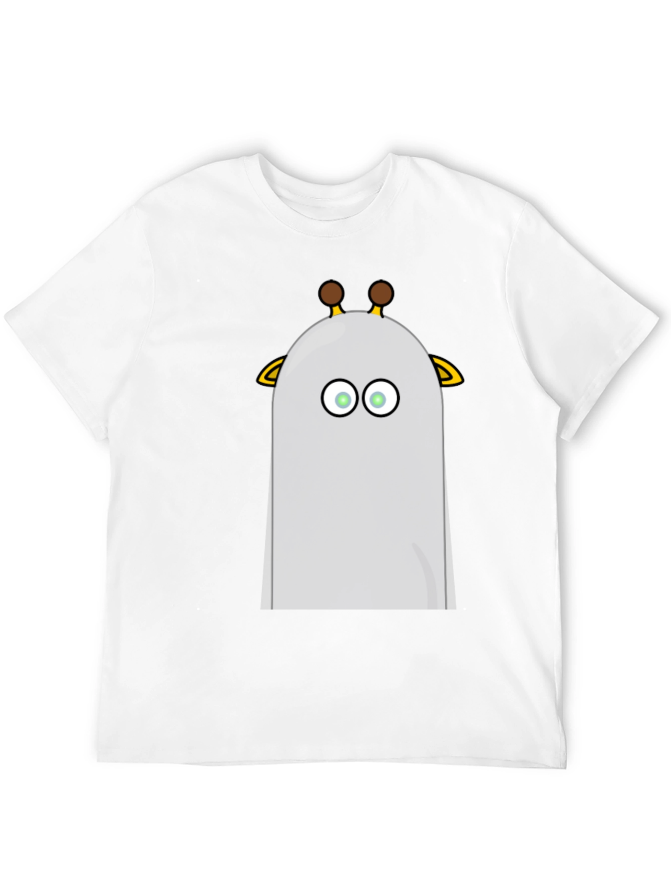 Funny Giraffe Cartoon Graphic Black T-Shirt