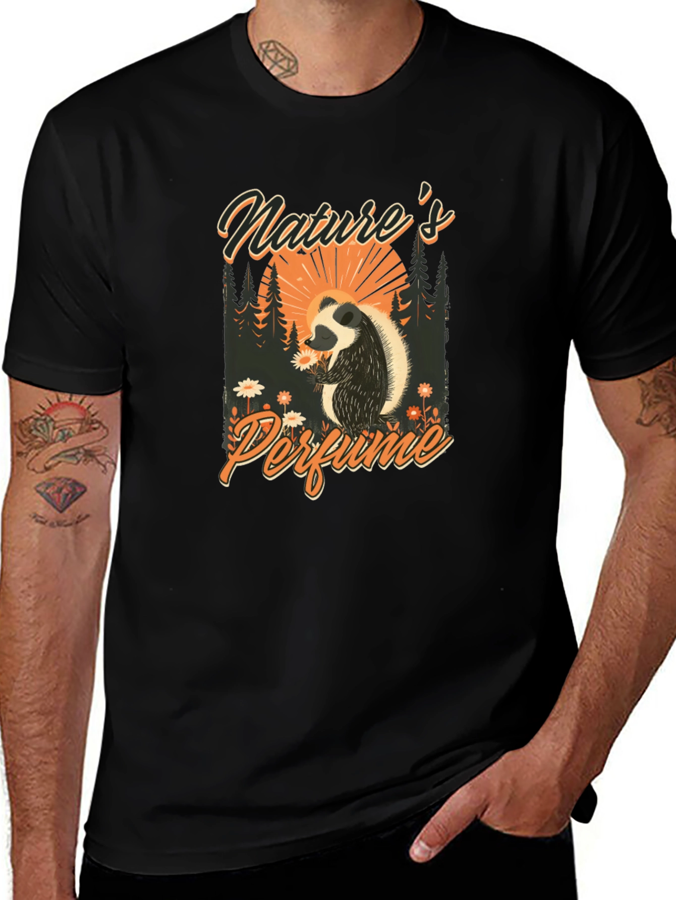 Natures Perfume Skunk Graphic Tee - Black