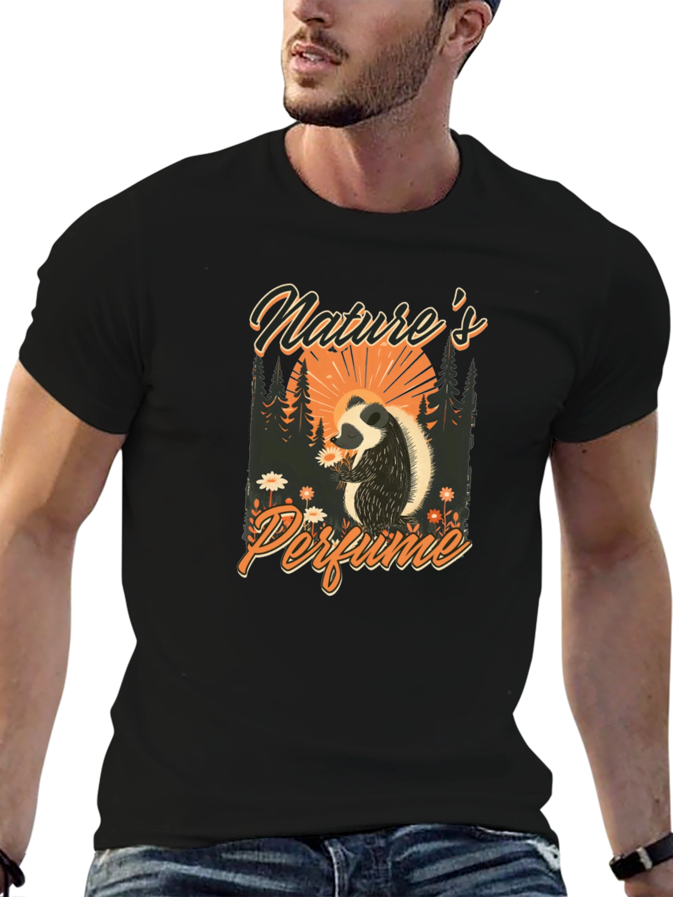 Natures Perfume Skunk Graphic Tee - Black