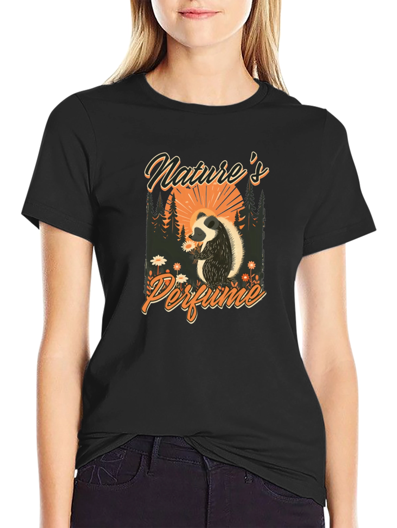 Natures Perfume Skunk Graphic Tee - Black