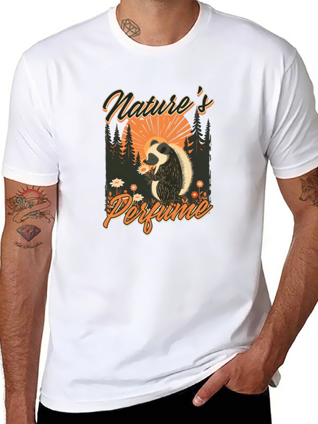 Natures Perfume Skunk Graphic Tee - Black