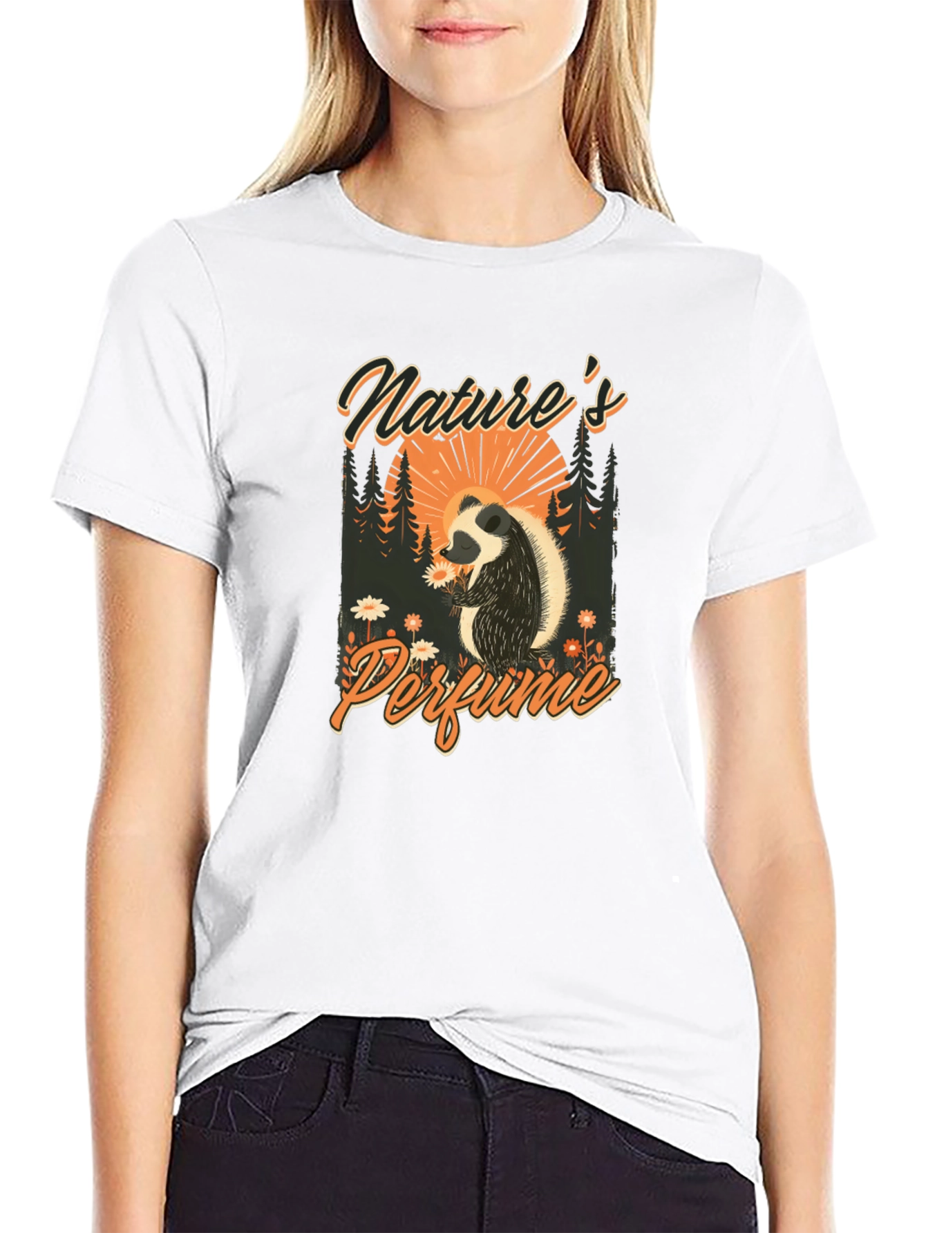 Natures Perfume Skunk Graphic Tee - Black