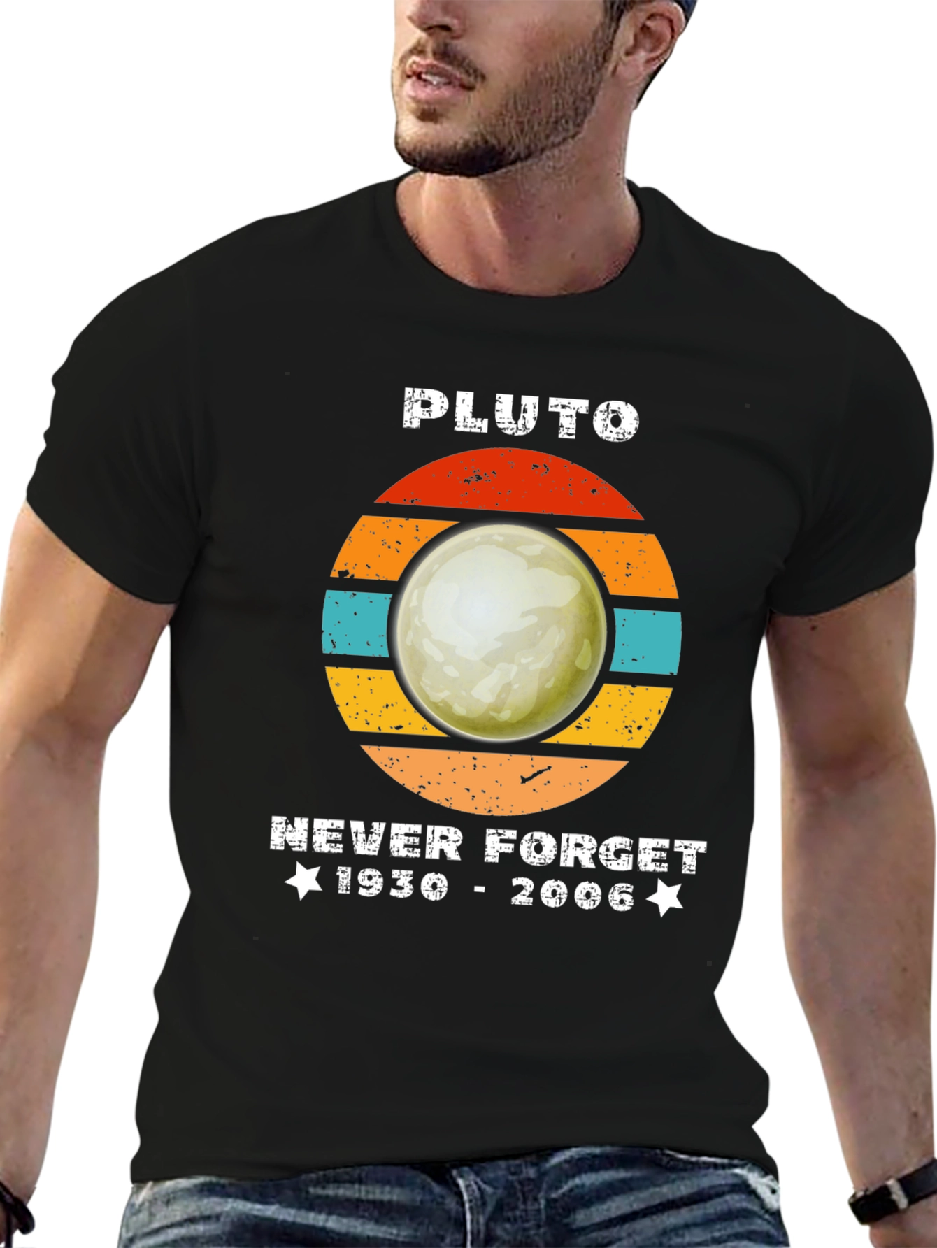 Pluto Never Forget Graphic Tee - Retro Style