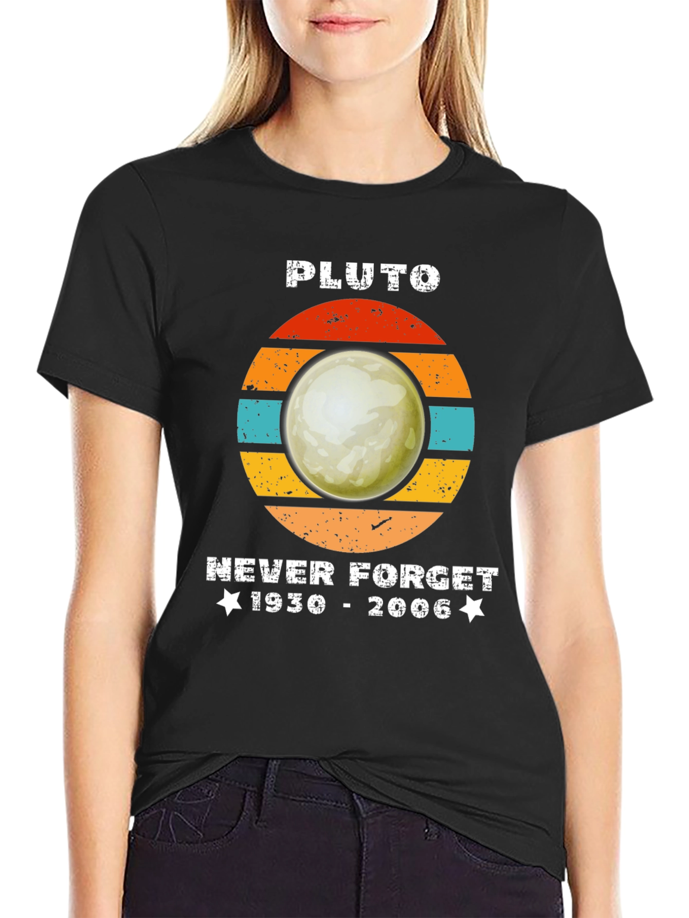 Pluto Never Forget Graphic Tee - Retro Style