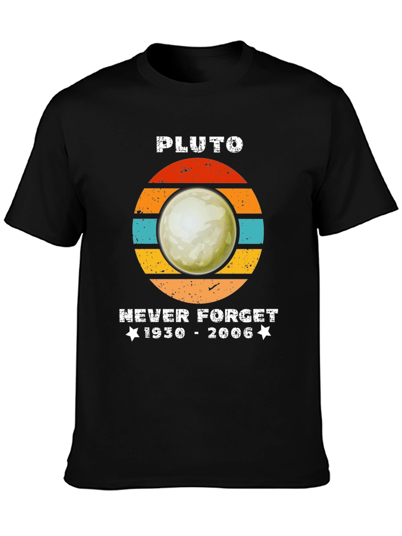 Pluto Never Forget Graphic Tee - Retro Style