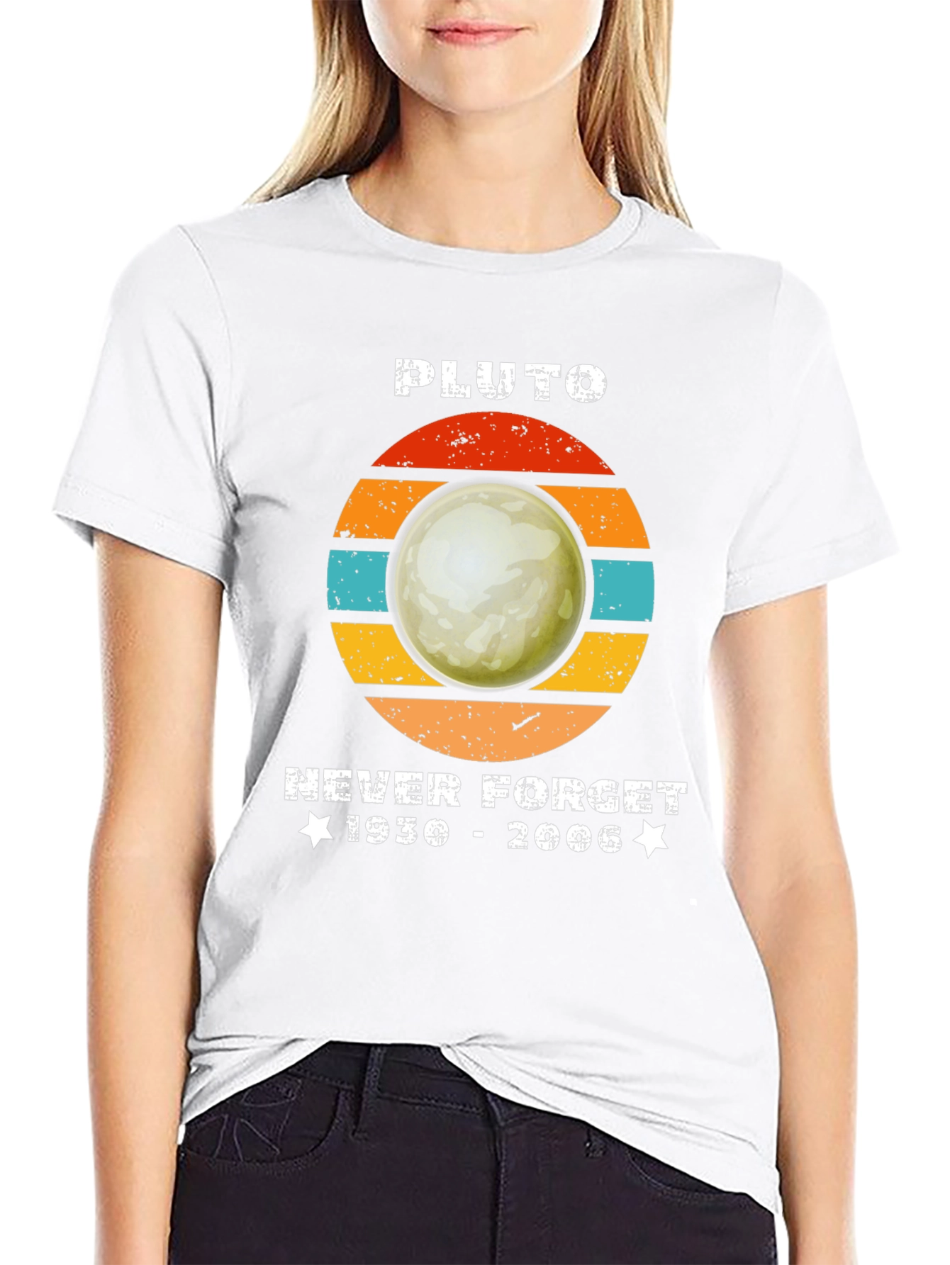 Pluto Never Forget Graphic Tee - Retro Style