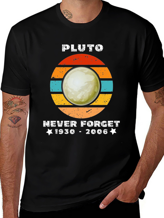Pluto Never Forget Graphic Tee - Retro Style