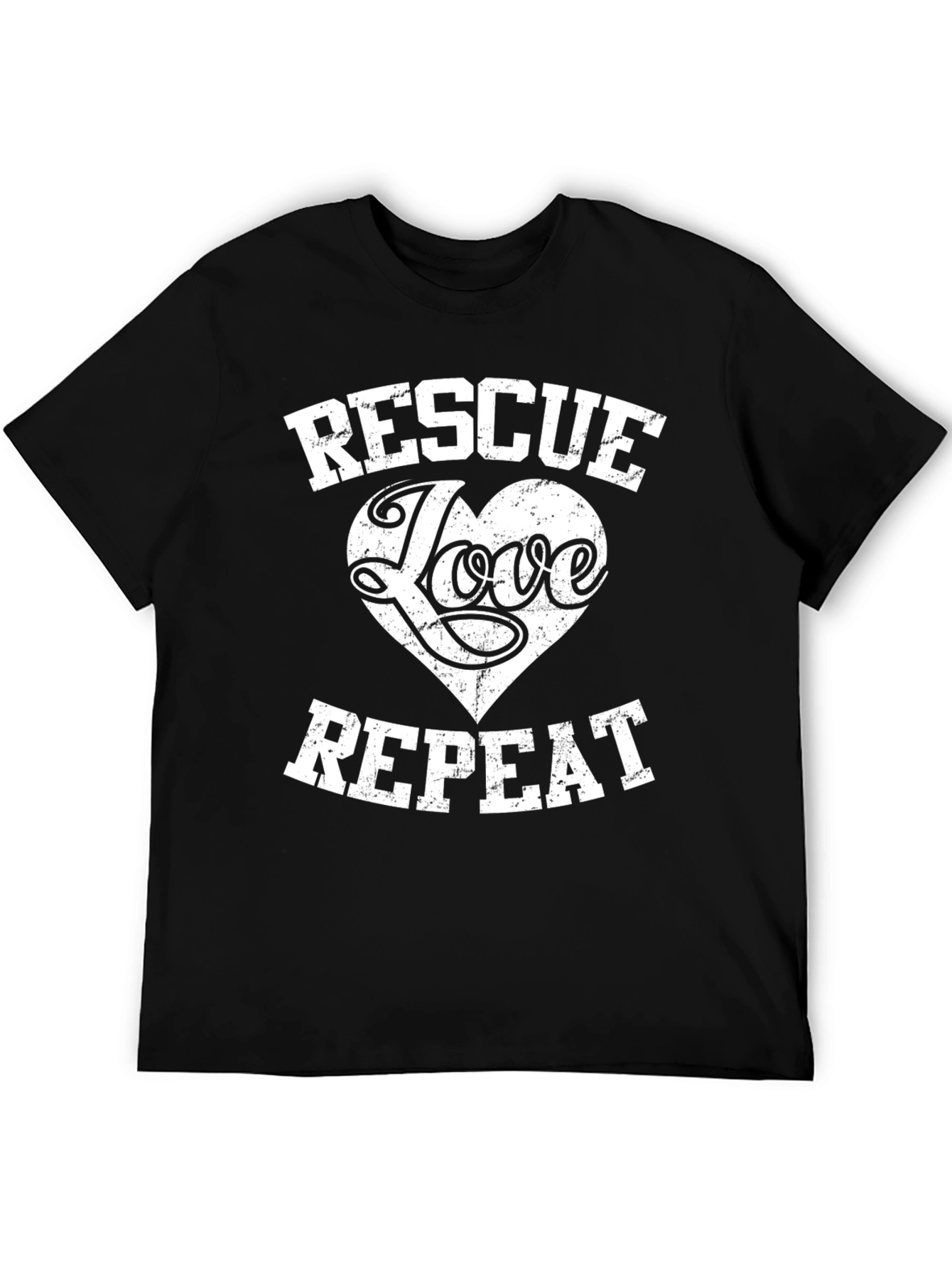 Rescue Love Repeat Graphic Tee - Soft Cotton Blend