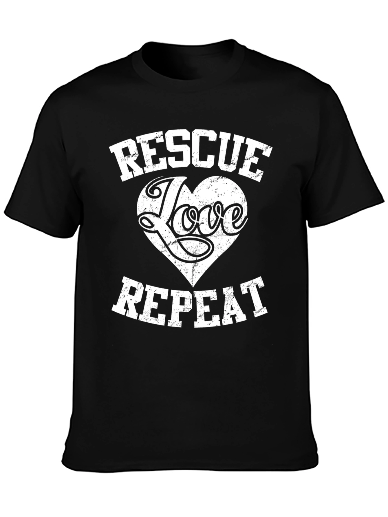 Rescue Love Repeat Graphic Tee - Soft Cotton Blend