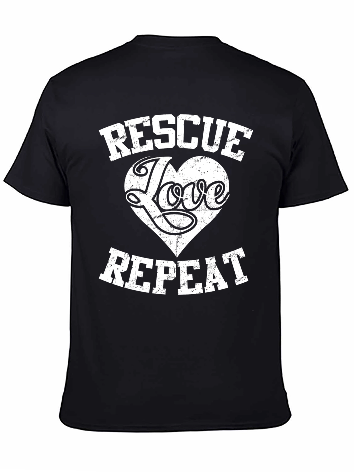 Rescue Love Repeat Graphic Tee - Soft Cotton Blend