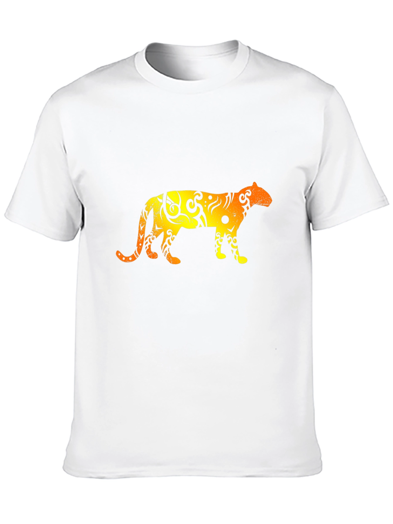 Tribal Jaguar Graphic T-Shirt - Black