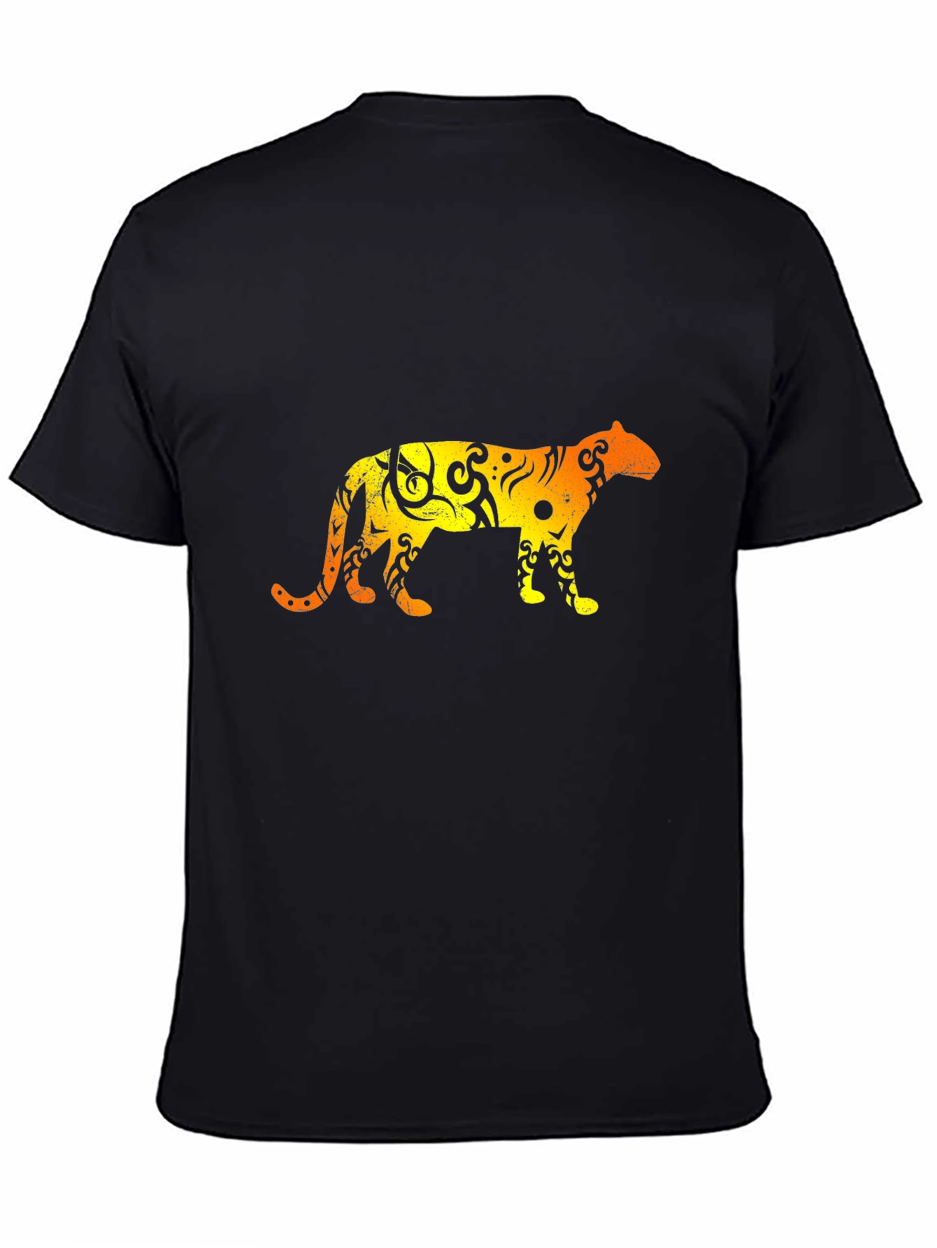 Tribal Jaguar Graphic T-Shirt - Black
