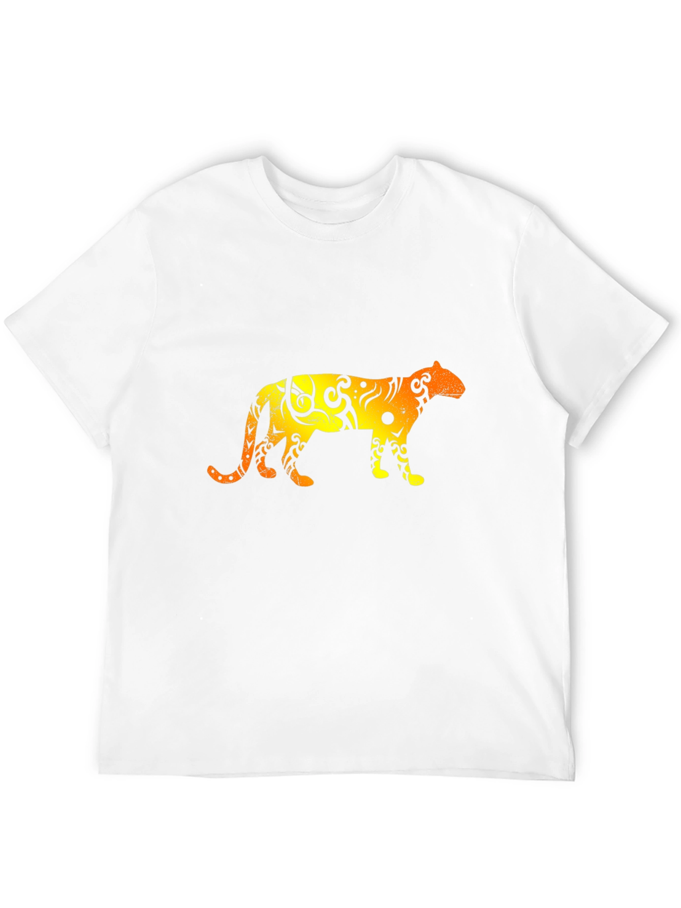 Tribal Jaguar Graphic T-Shirt - Black