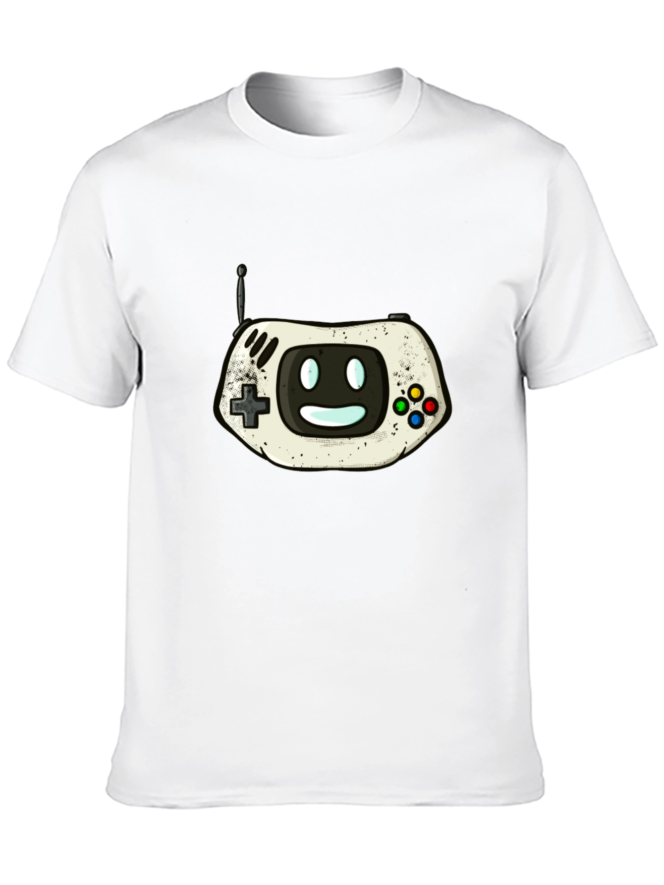 Retro Gaming Console Graphic Tee - Black