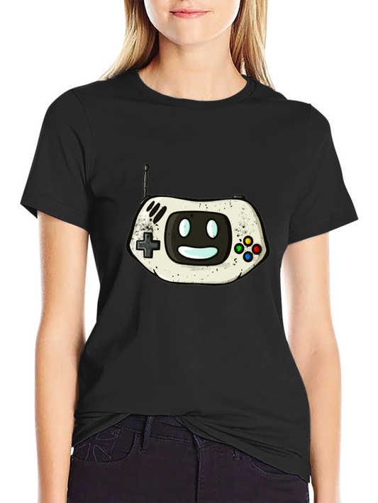 Retro Gaming Console Graphic Tee - Black