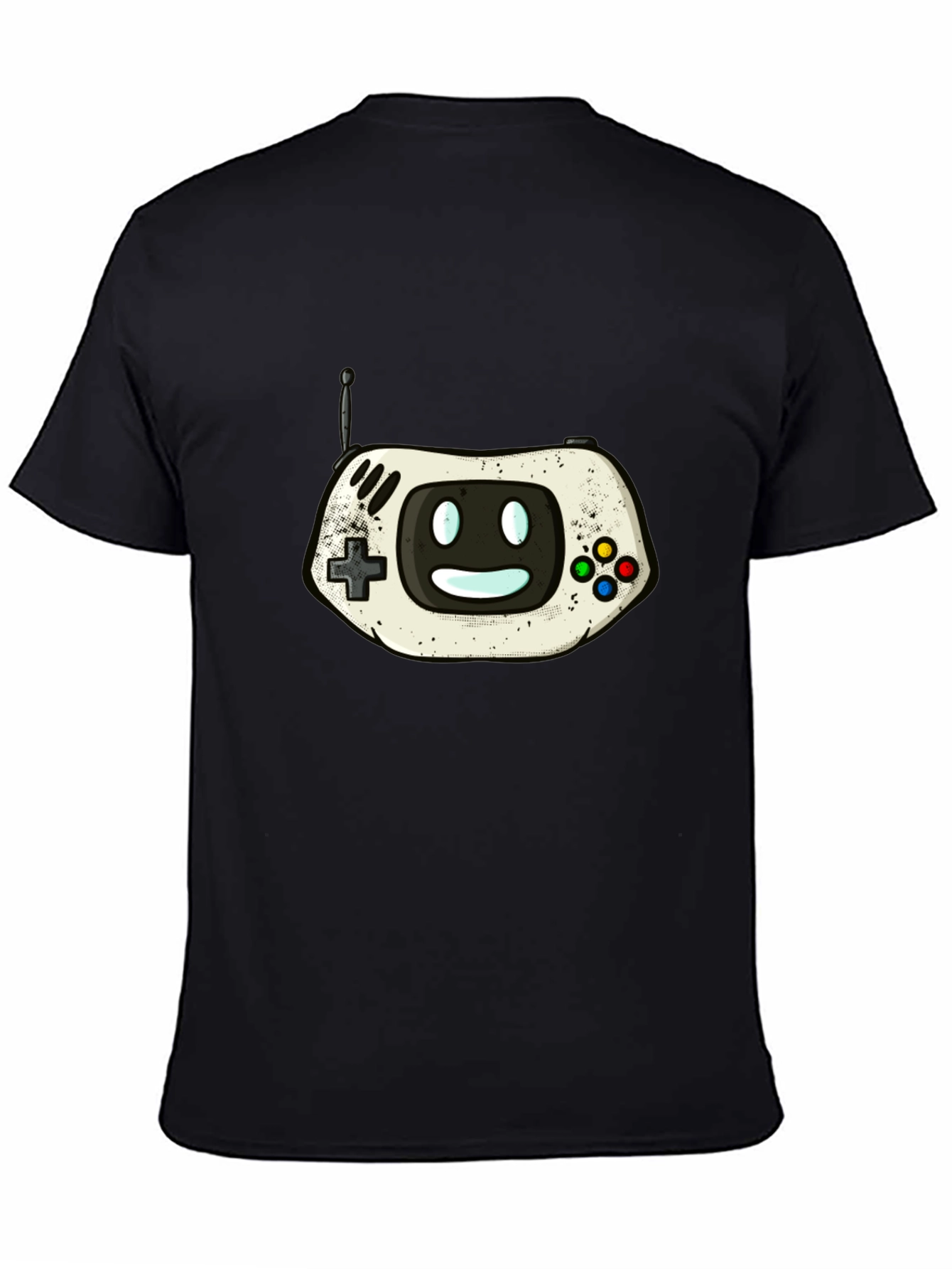 Retro Gaming Console Graphic Tee - Black