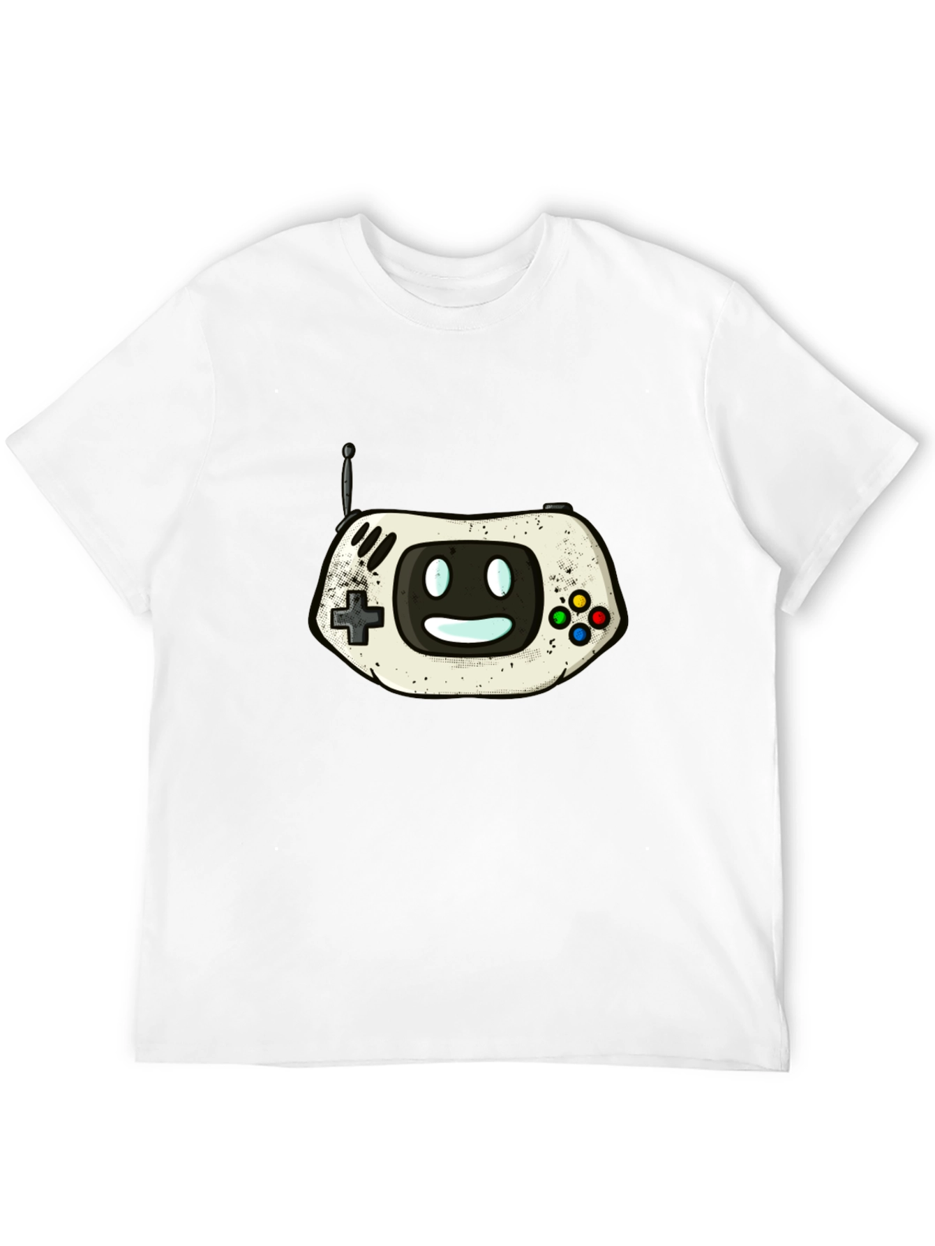 Retro Gaming Console Graphic Tee - Black