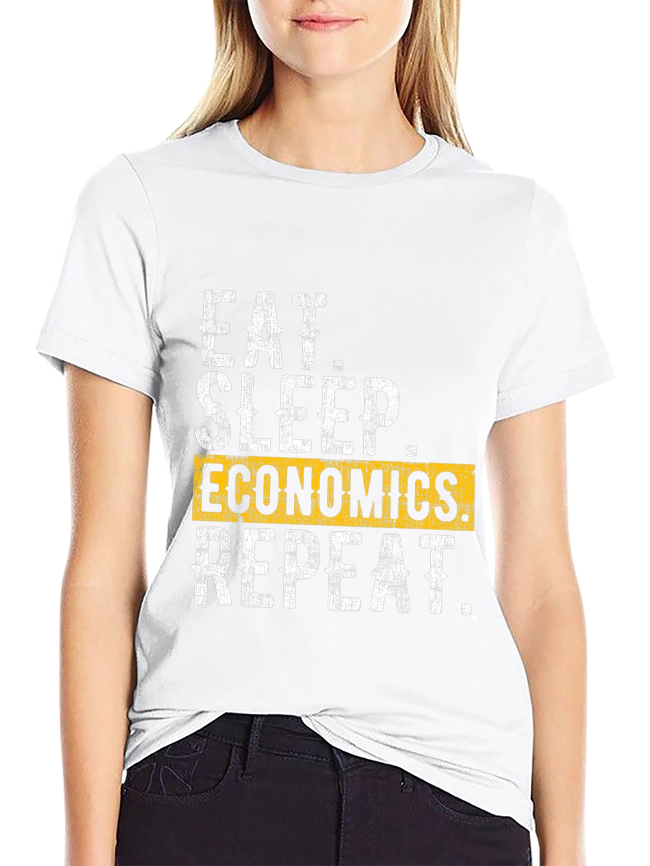 Eat Sleep Economics Repeat Graphic Tee