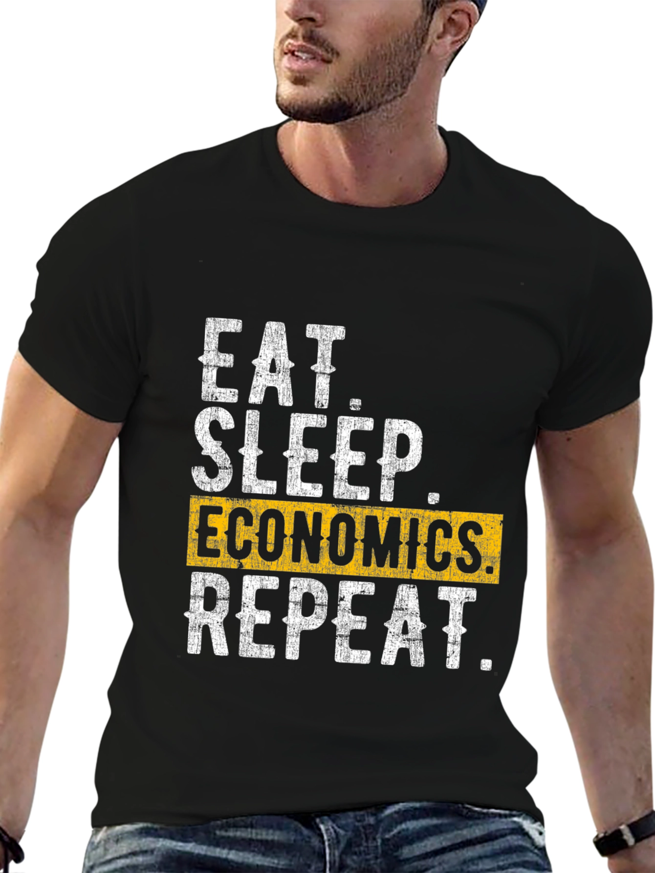 Eat Sleep Economics Repeat Graphic Tee