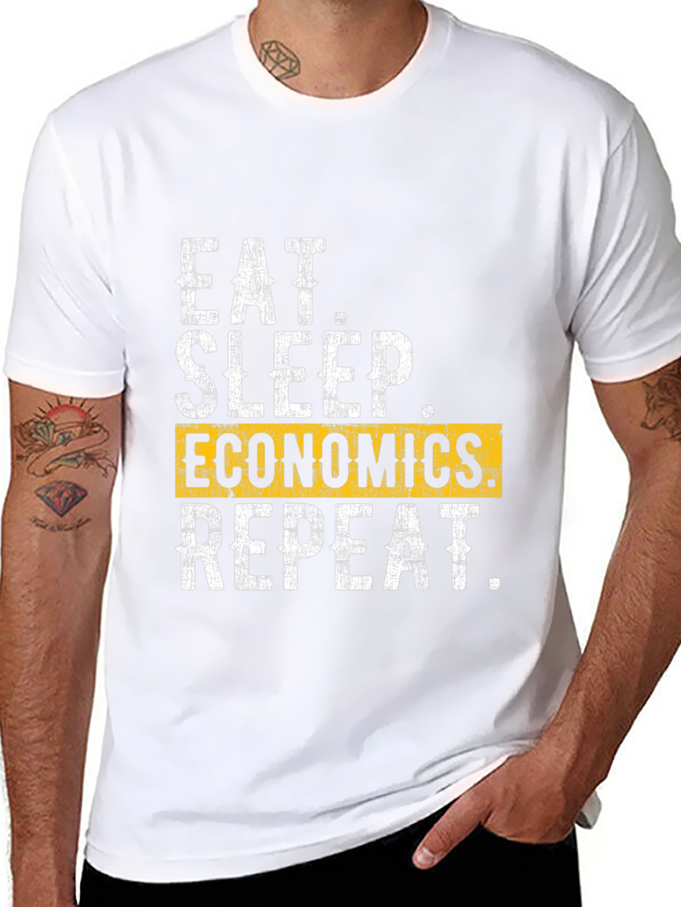 Eat Sleep Economics Repeat Graphic Tee