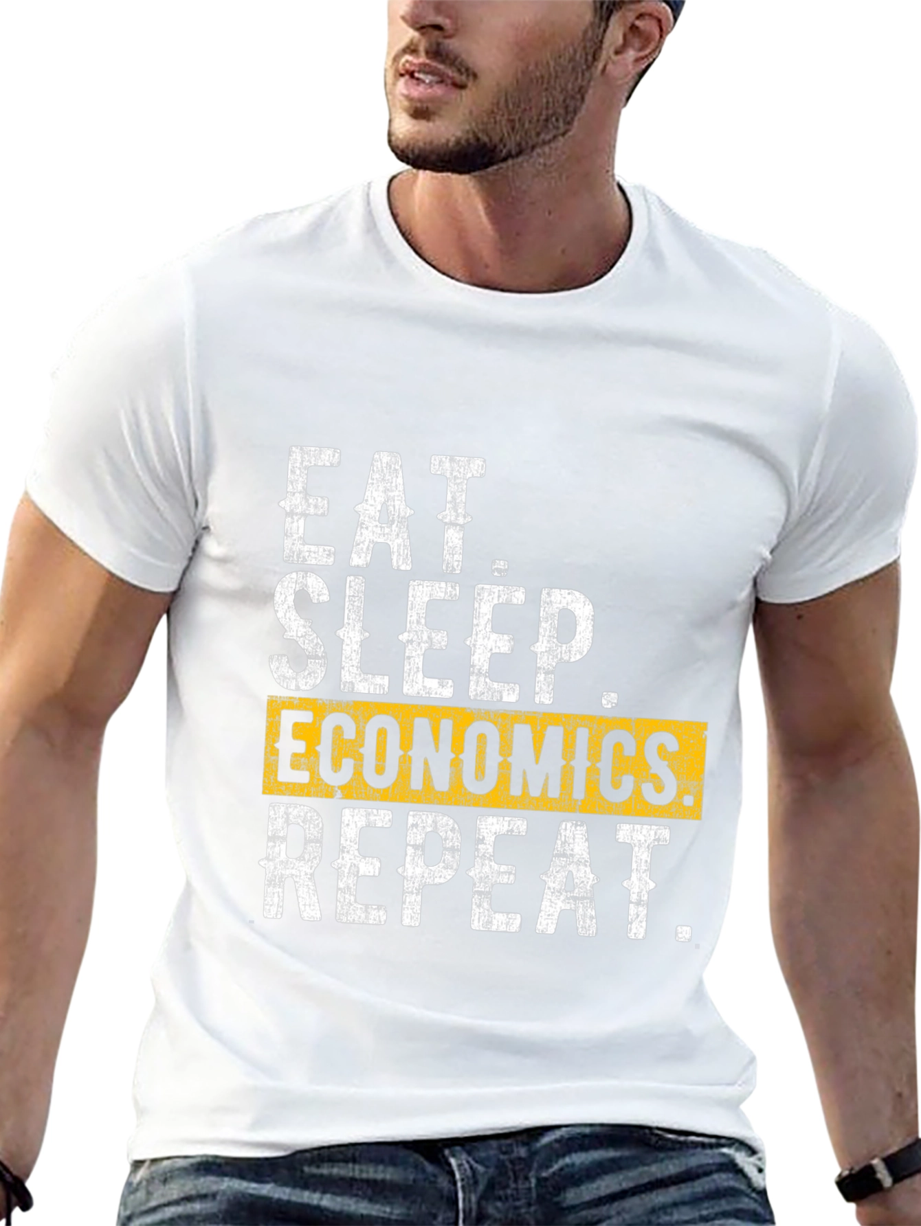 Eat Sleep Economics Repeat Graphic Tee